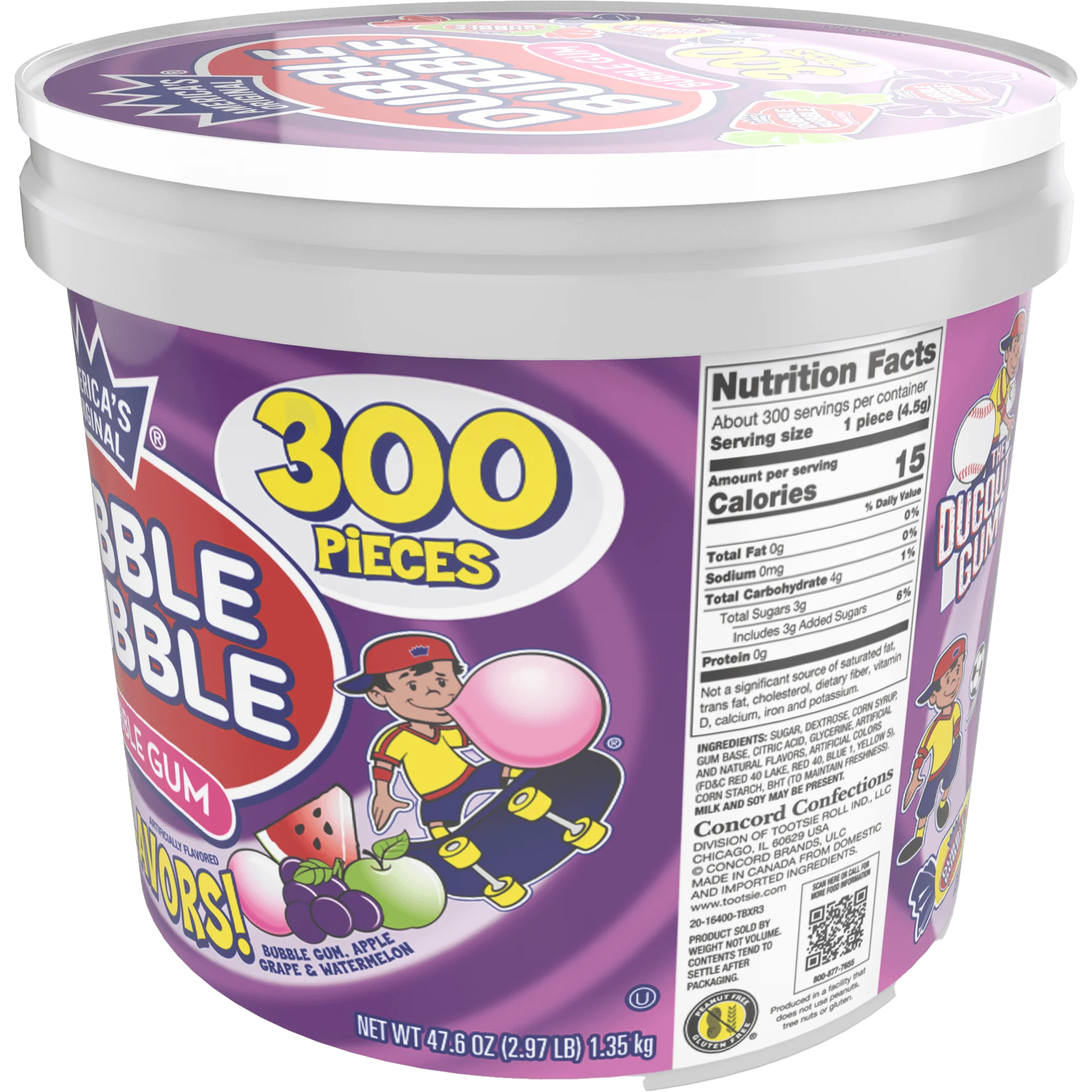 Dubble Bubble Assorted Twist (47.6 oz. \/ 300 ct. Tub)