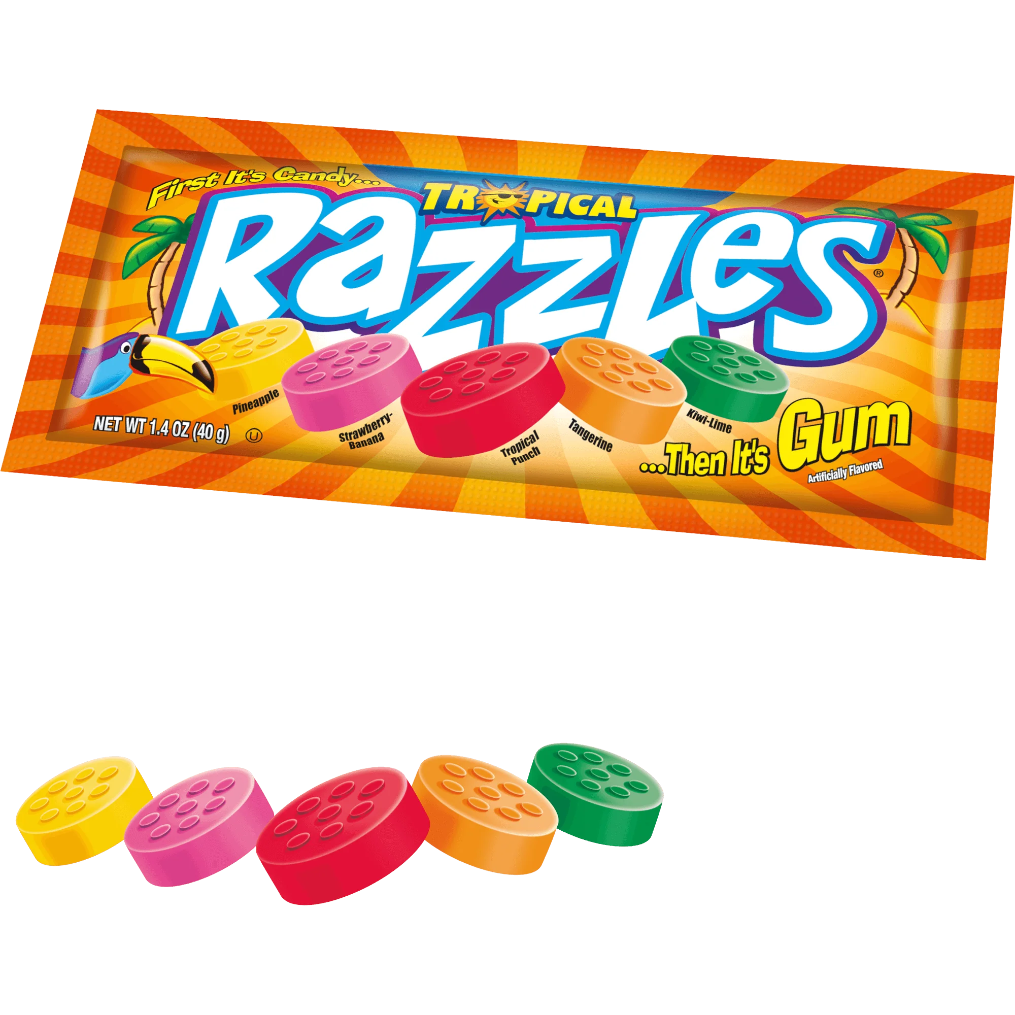 Razzles Assorted Tropical (1.4 oz. Pouch)