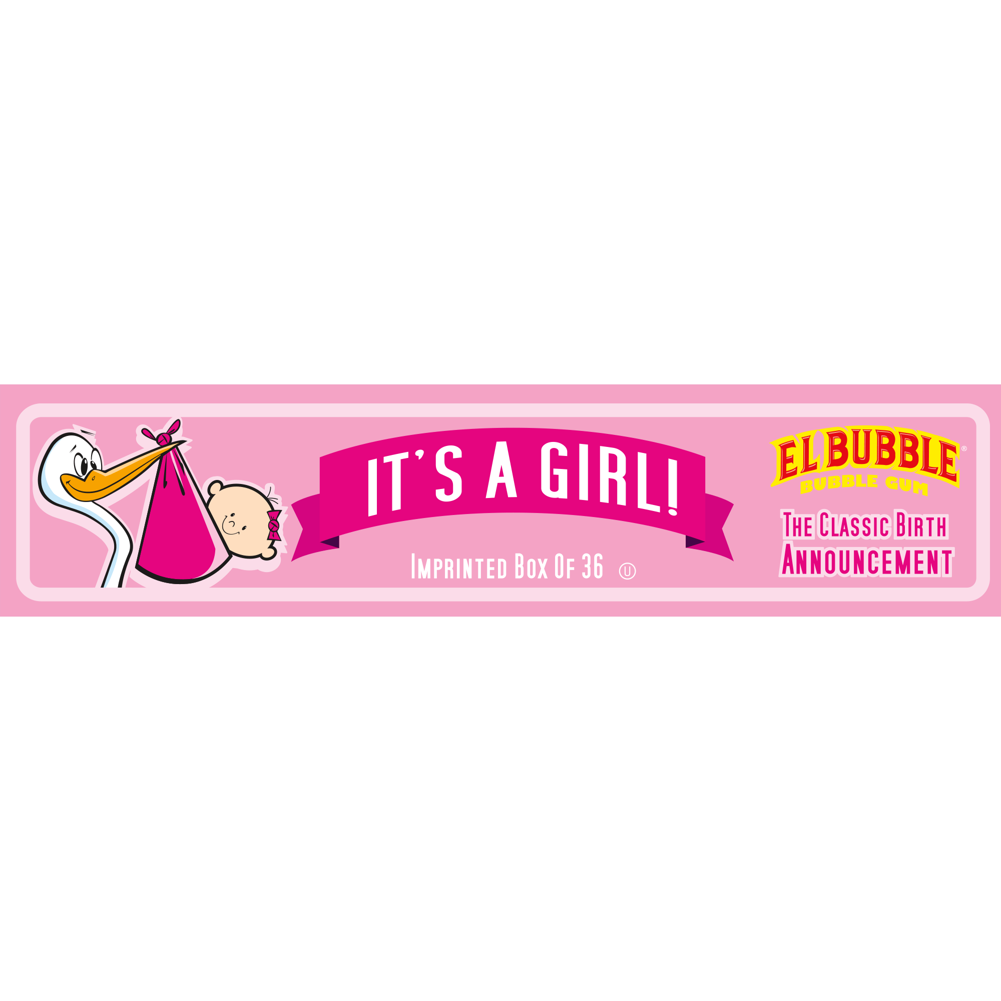 It's a Girl Bubble Gum Cigar Box (25.2 oz. \/ 36 ct. Box)