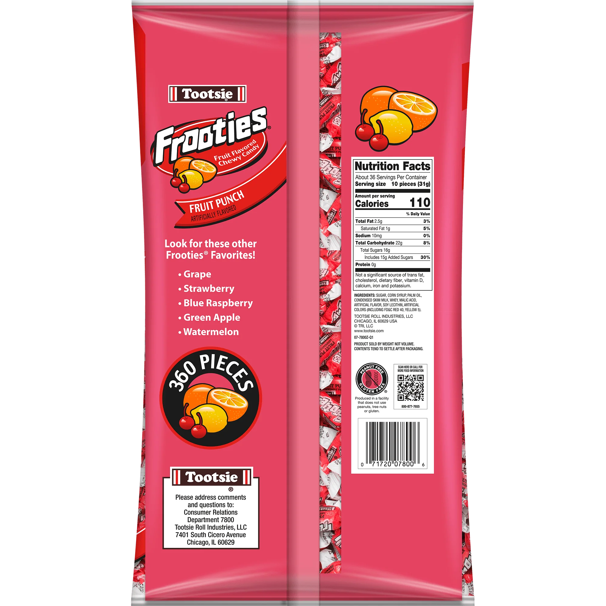 Frooties Fruit Punch Chewy Candy (38.8 oz. \/ 360 ct. Bag)