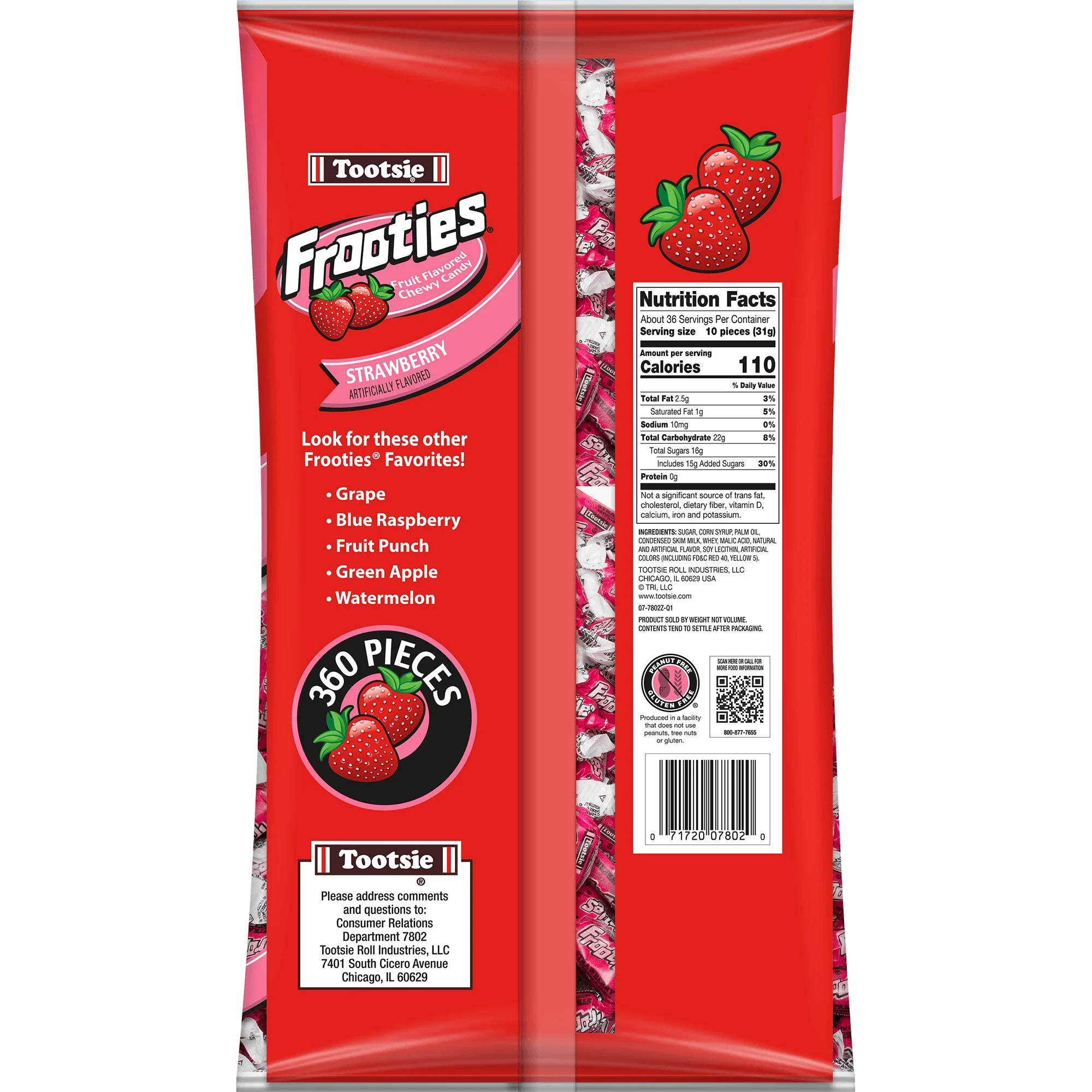 Frooties Strawberry Chewy Candy (38.8 oz. \/ 360 ct. Bag)