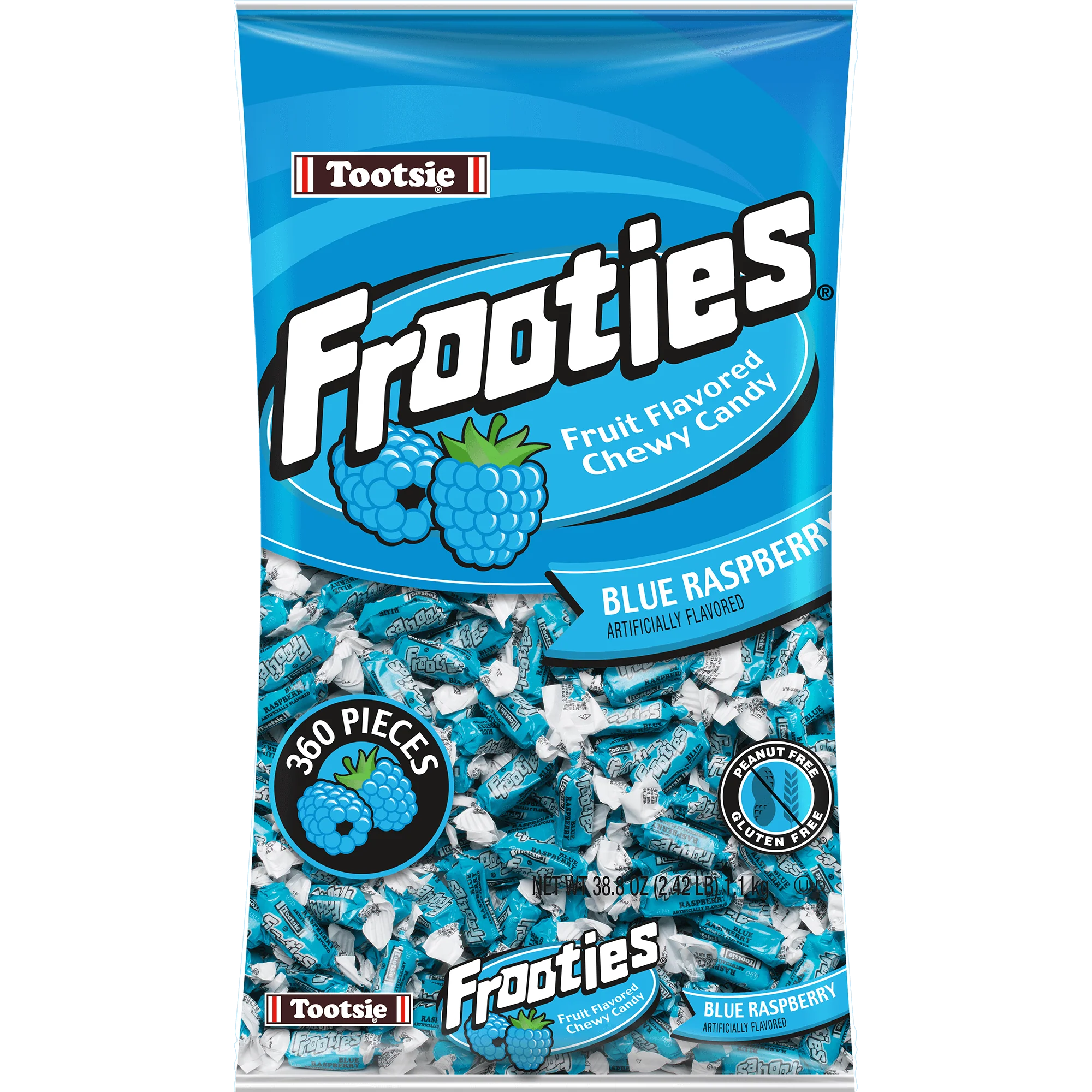 Frooties Blue Raspberry Chewy Candy (38.8 oz. \/ 360 ct. Bag)