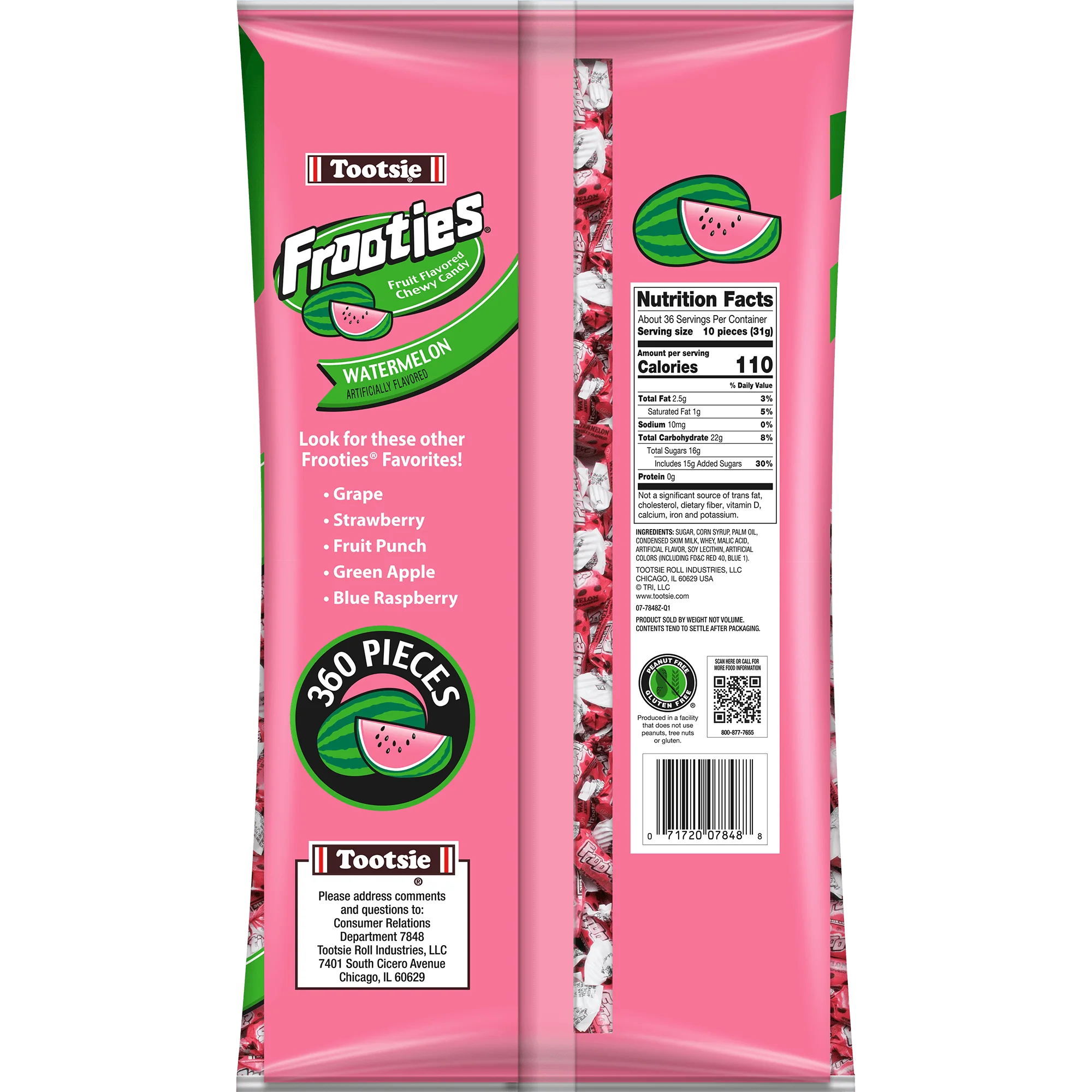 Frooties Watermelon Chewy Candy (38.8 oz. \/ 360 ct. Bag)