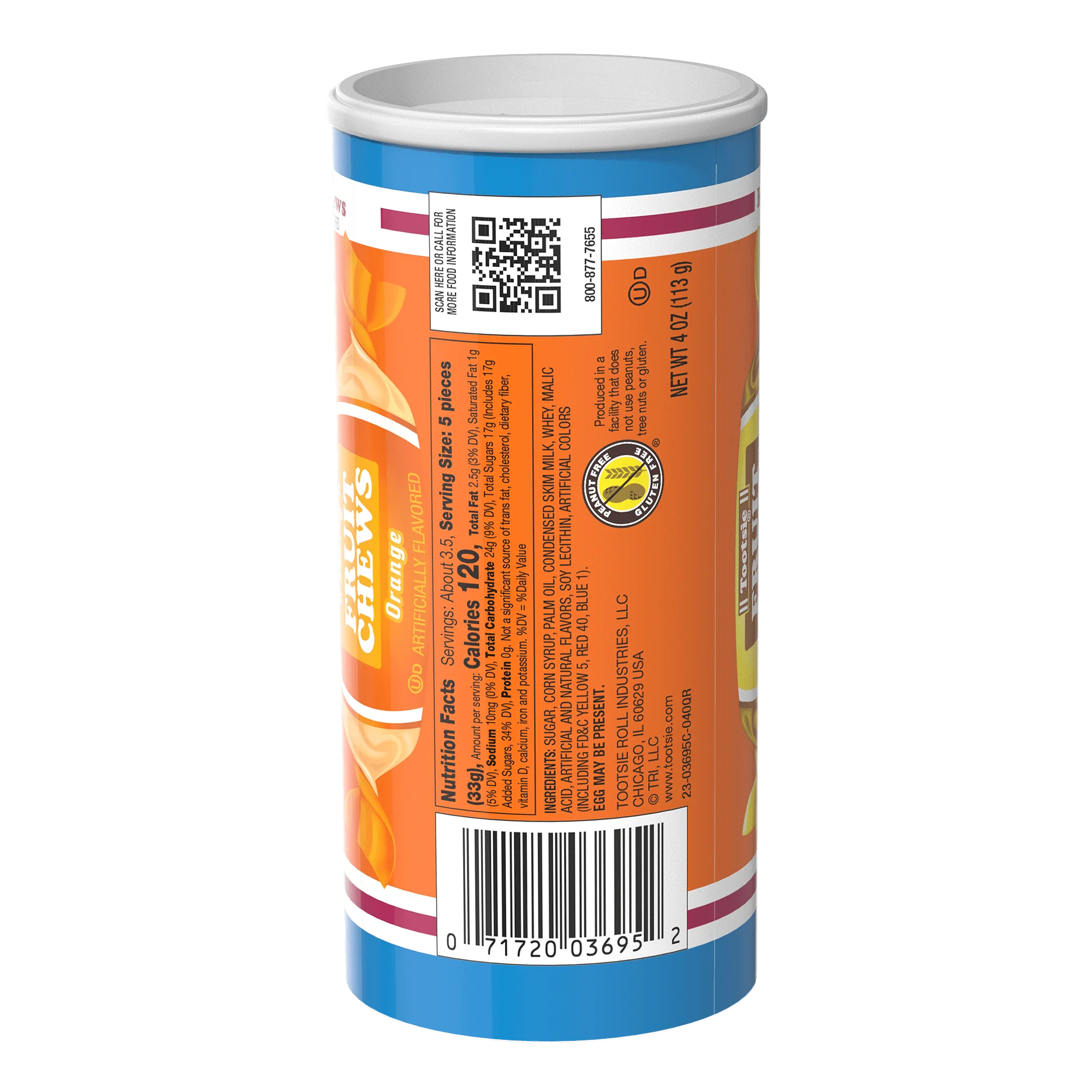 Tootsie Fruit Chews Assorted Flavors (4 oz. Bank)