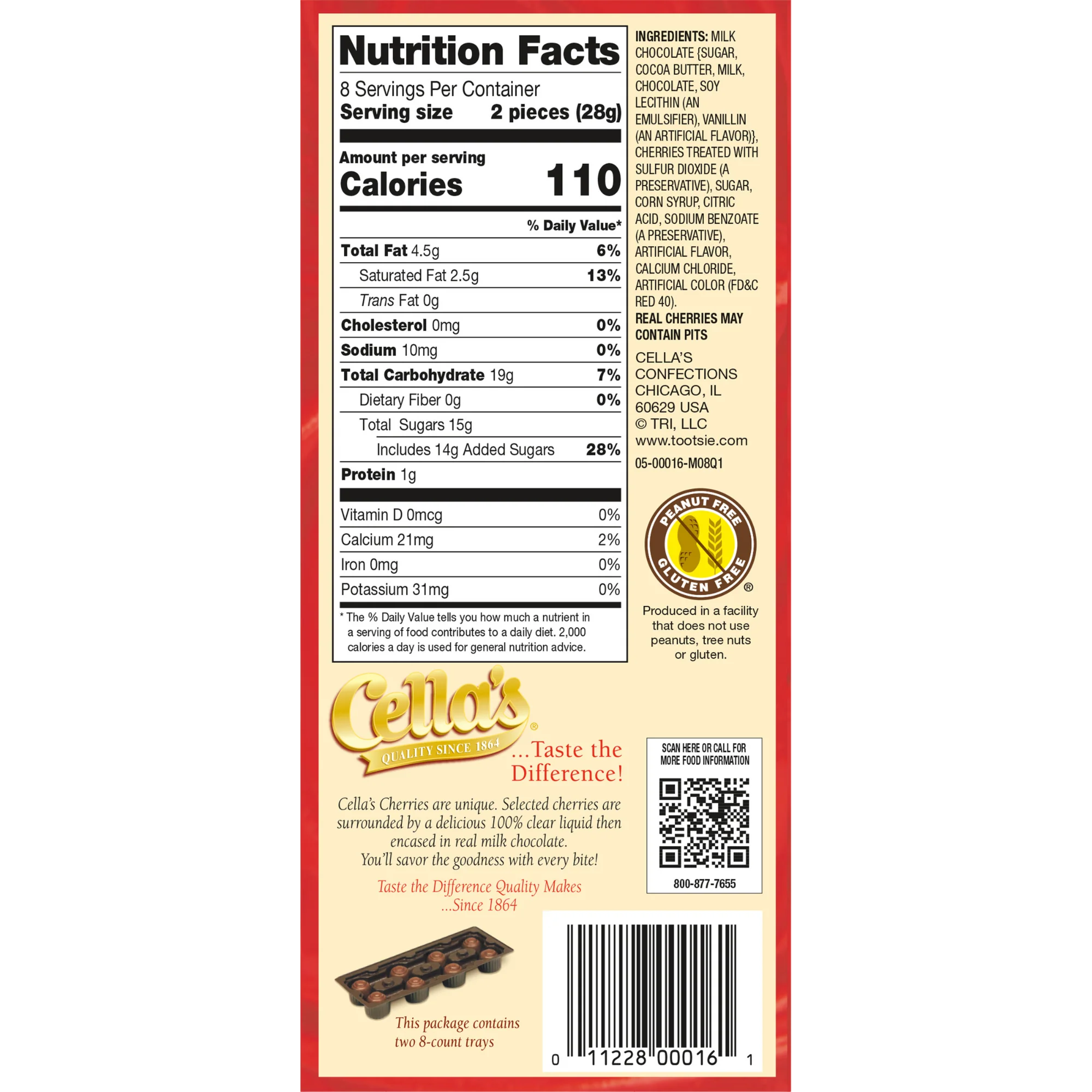 Cella's Milk Chocolate Covered Cherries (8 oz.\/ 16 ct. Box)