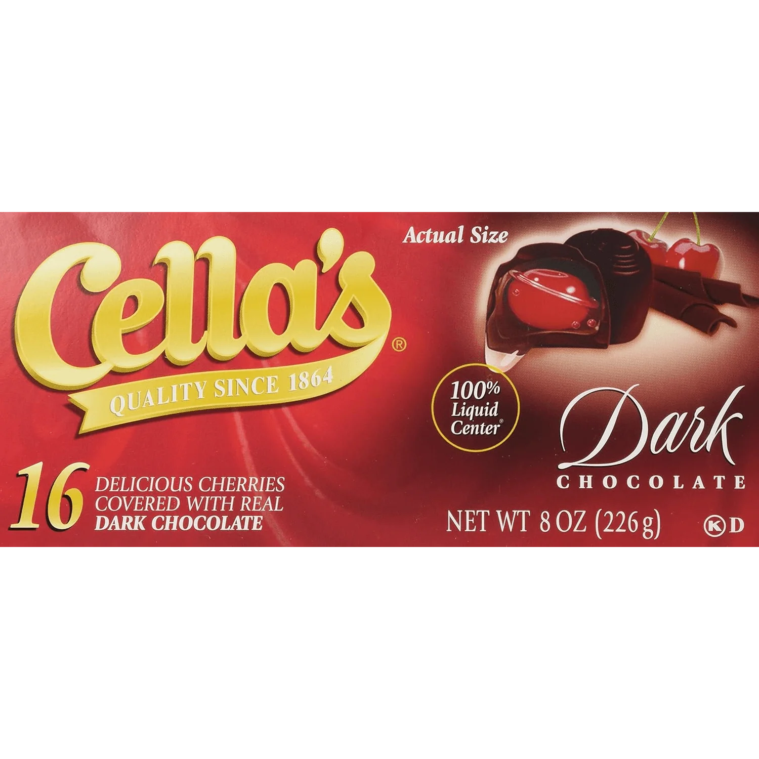 Cella's Dark Chocolate Covered Cherries (8 oz. \/ 16 ct. Box)