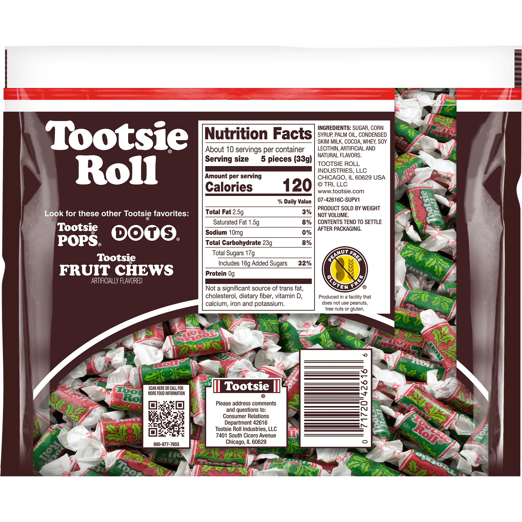 Tootsie Roll Midgees Christmas Bag (12 oz. Bag)