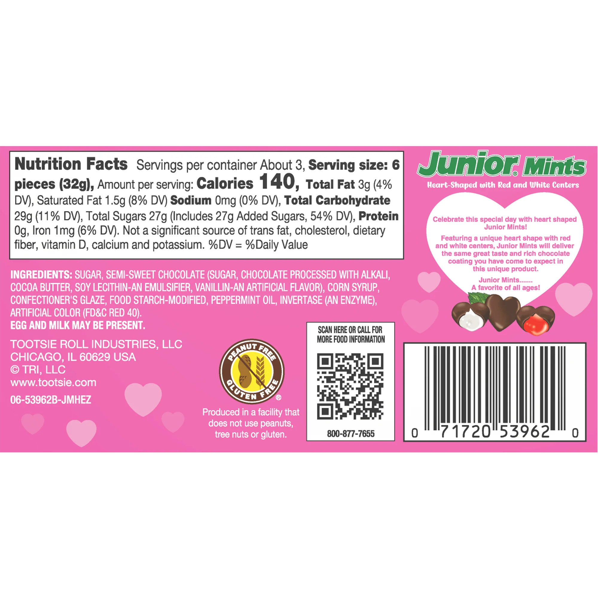 Junior Mints Valentine Hearts (3.5 oz. Box)