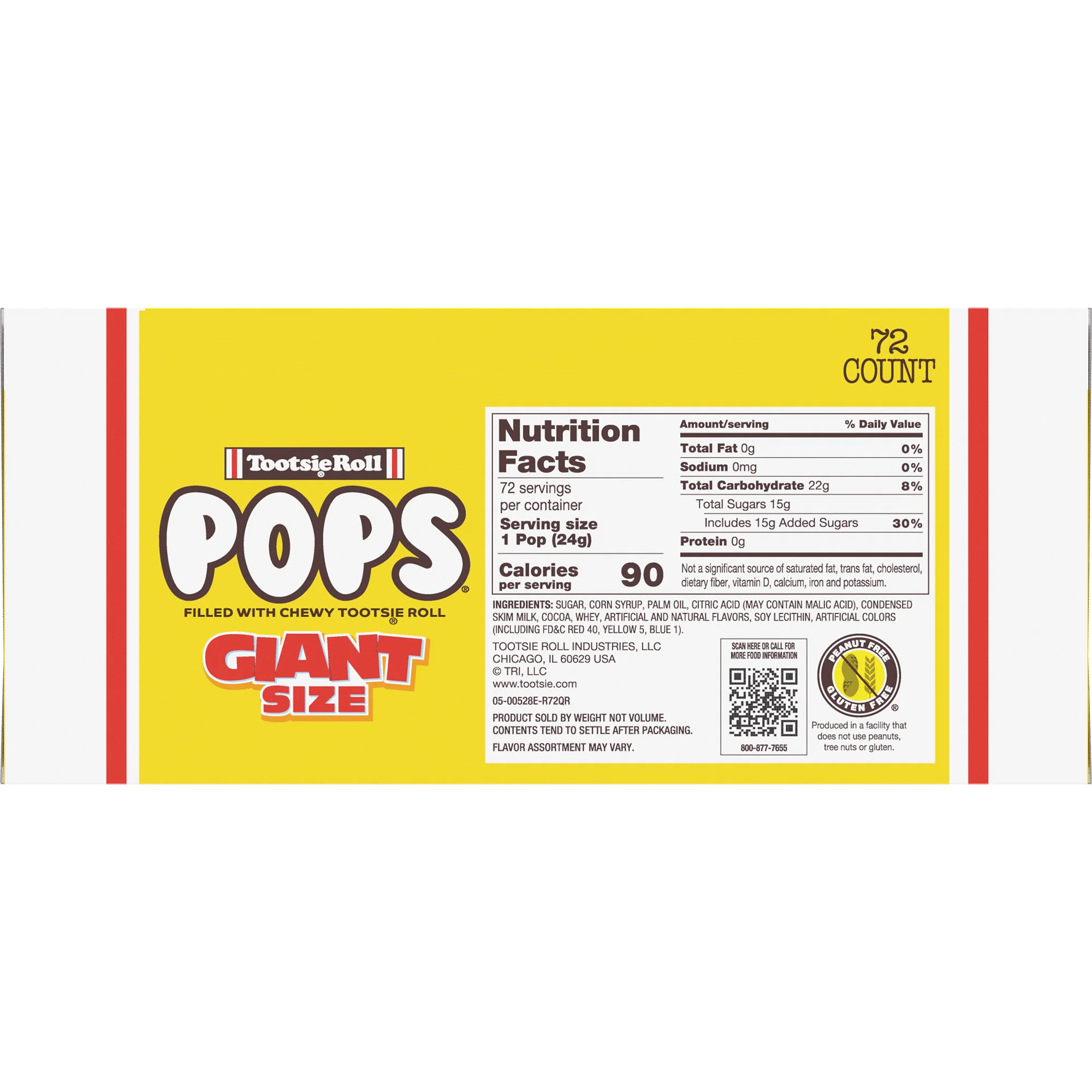 Tootsie Pops Assorted Giant Size (72 ct. Box)
