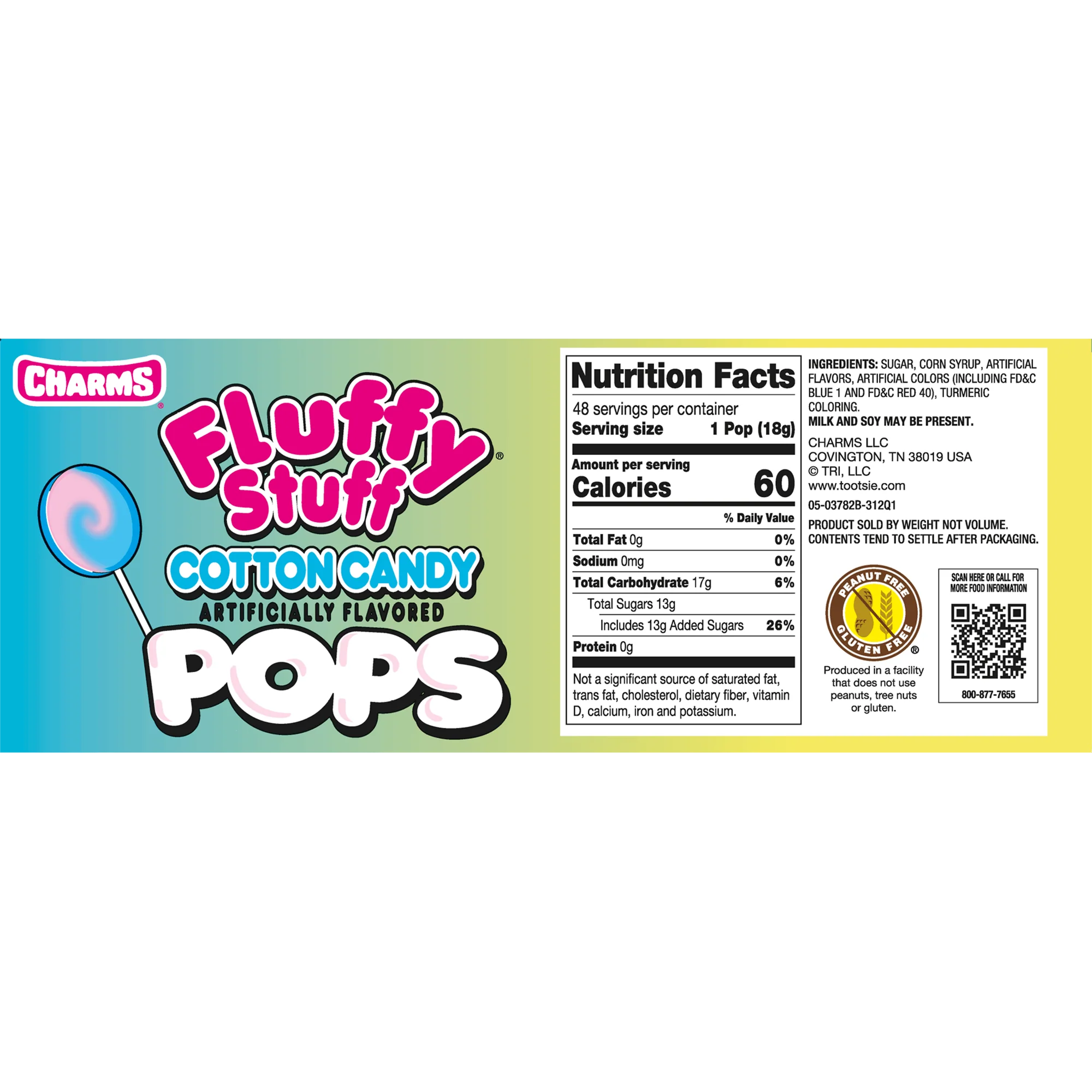 Fluffy Stuff Cotton Candy Pops (48 ct. Box)