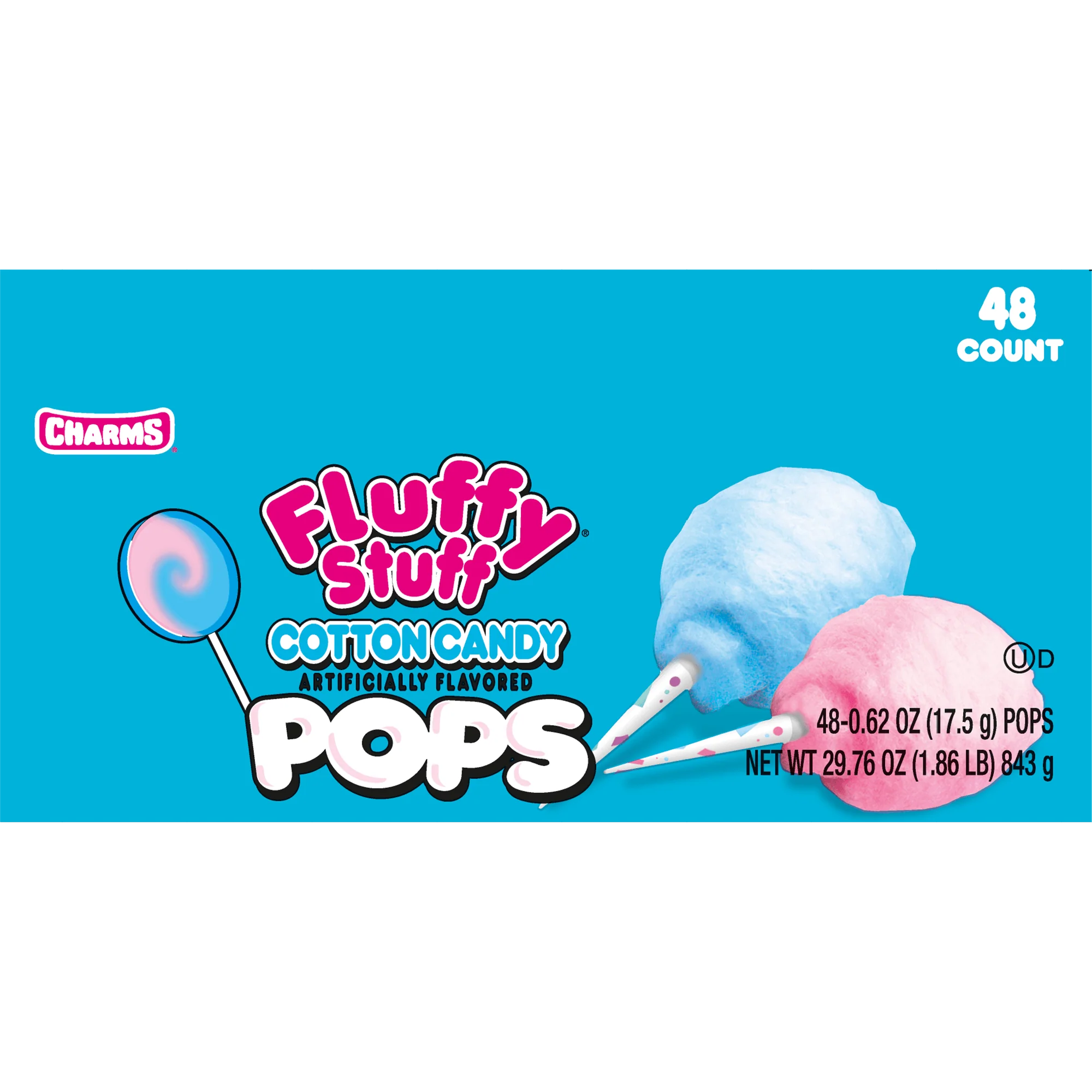 Fluffy Stuff Cotton Candy Pops (48 ct. Box)