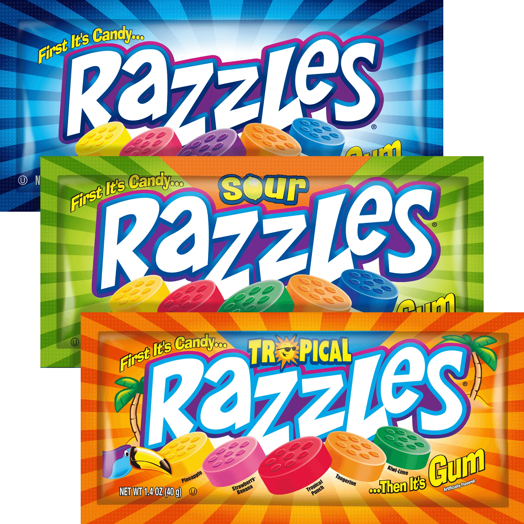 Razzles Variety 12-Pack (12 x 1.4 oz. Bag)