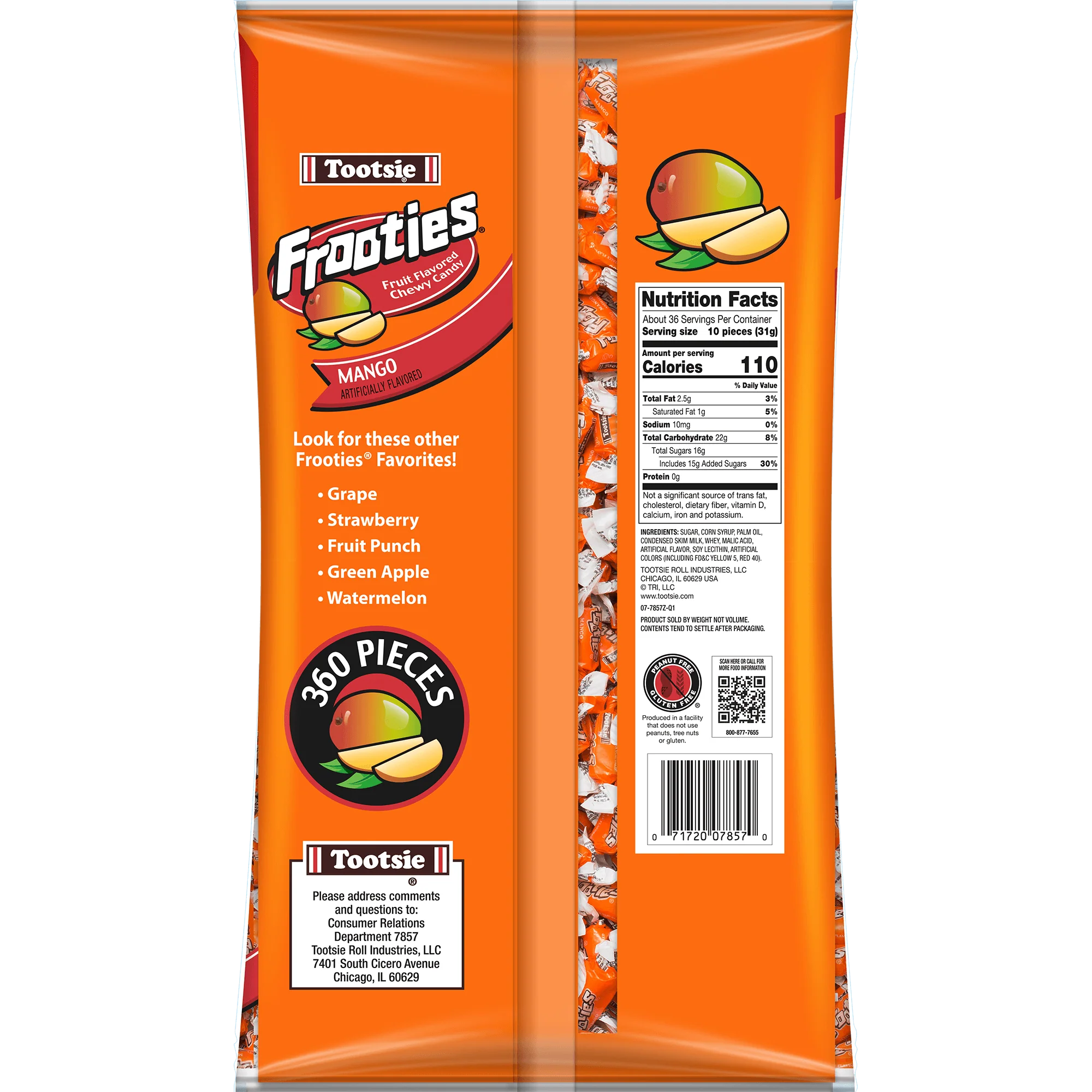 Frooties Mango Chewy Candy (360 ct. Bag)