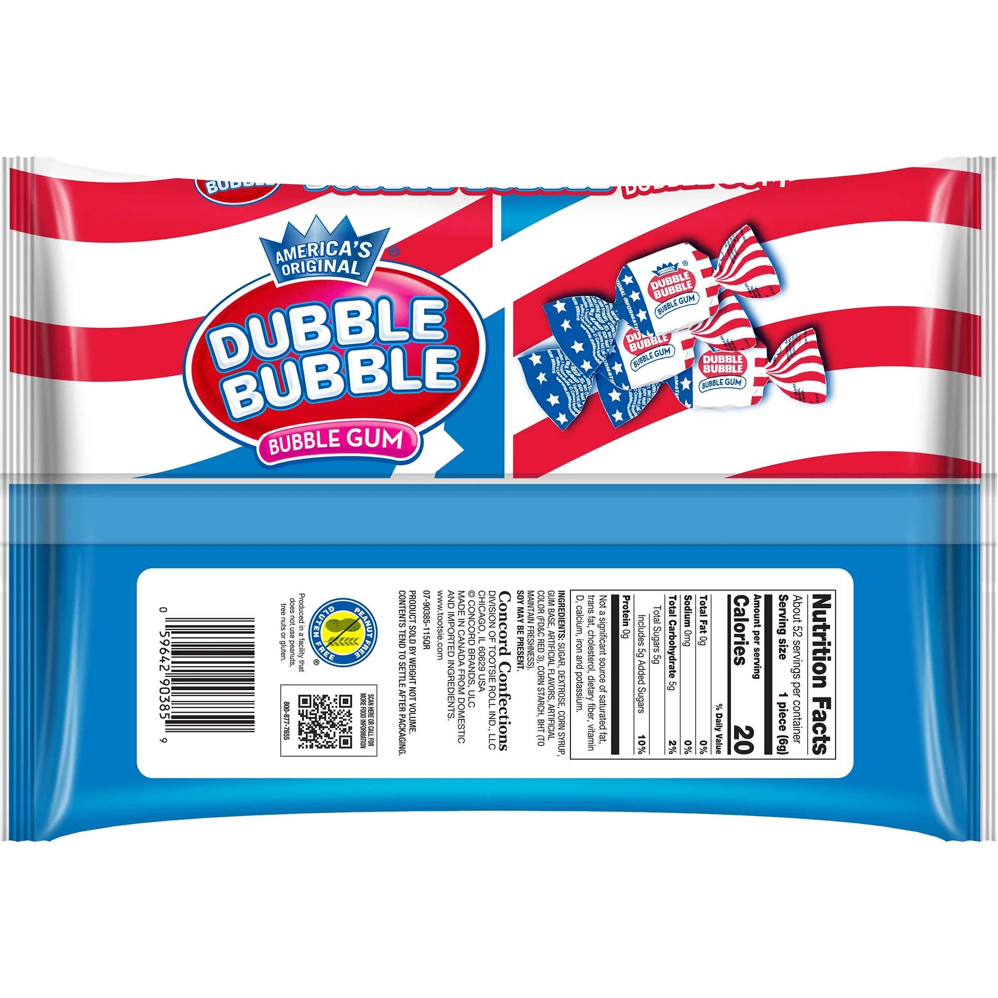 Dubble Bubble USA Flag Twists Bubble Gum (11.5 oz. Bag)