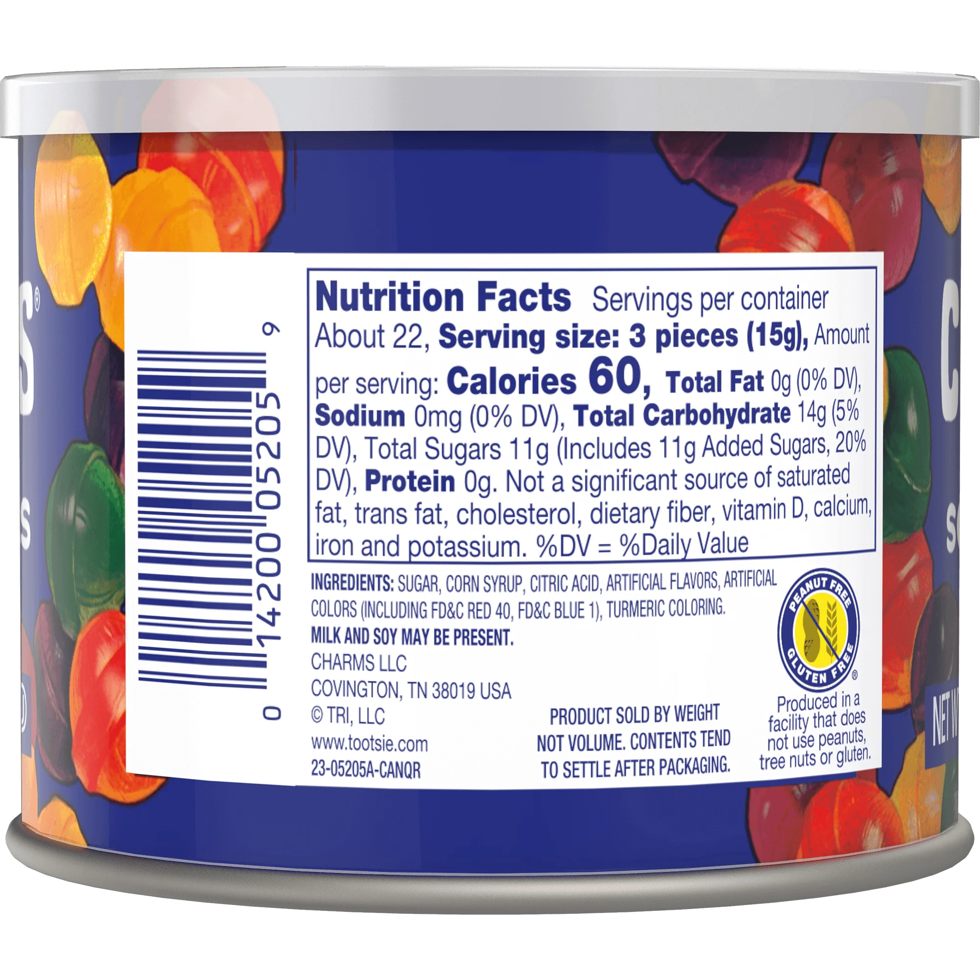 Charms Assorted Sour Balls (12 oz. Canister)