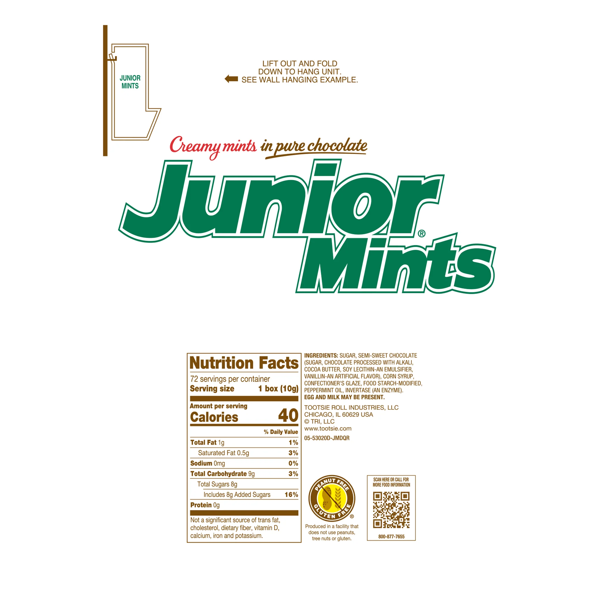 Junior Mints Fun Size (34.5 oz. \/ 72ct  Box)