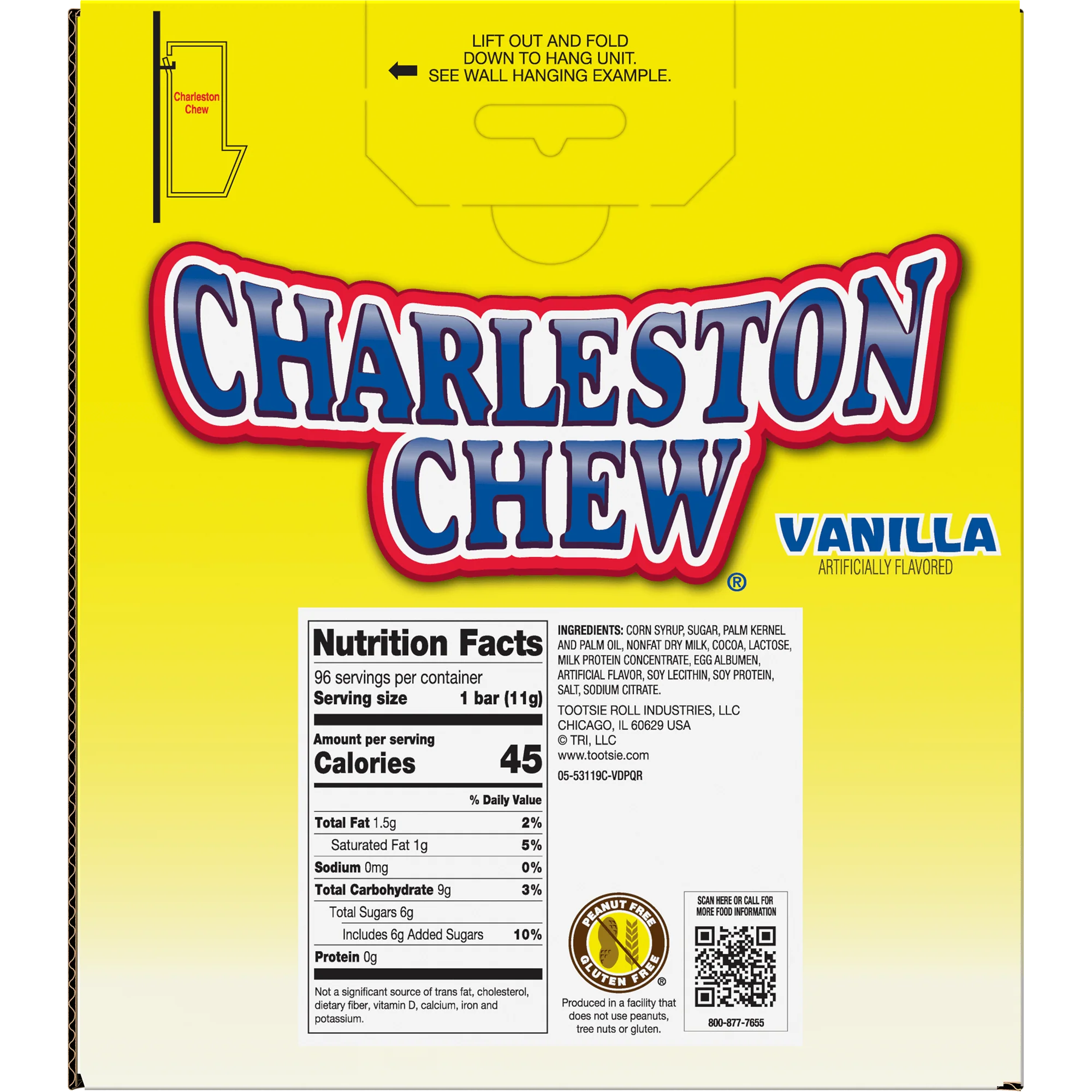 Charleston Chew Vanilla Fun Size (41.92 oz. \/ 96 ct. Box)