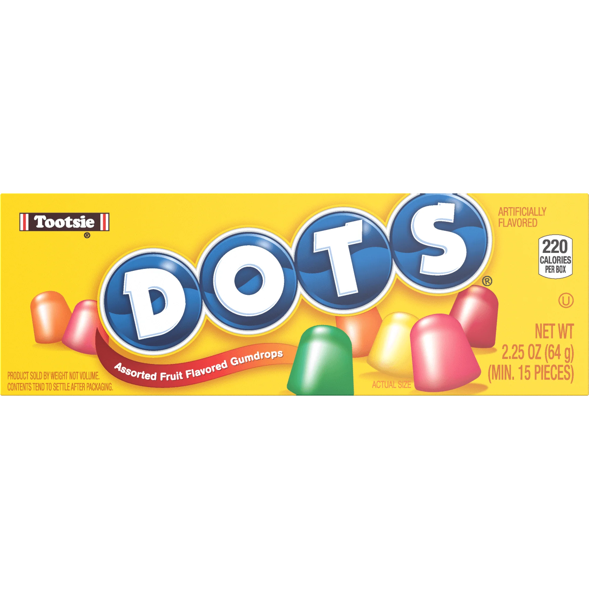 DOTS Original Assorted Gum Drops (2.25 oz. Box)