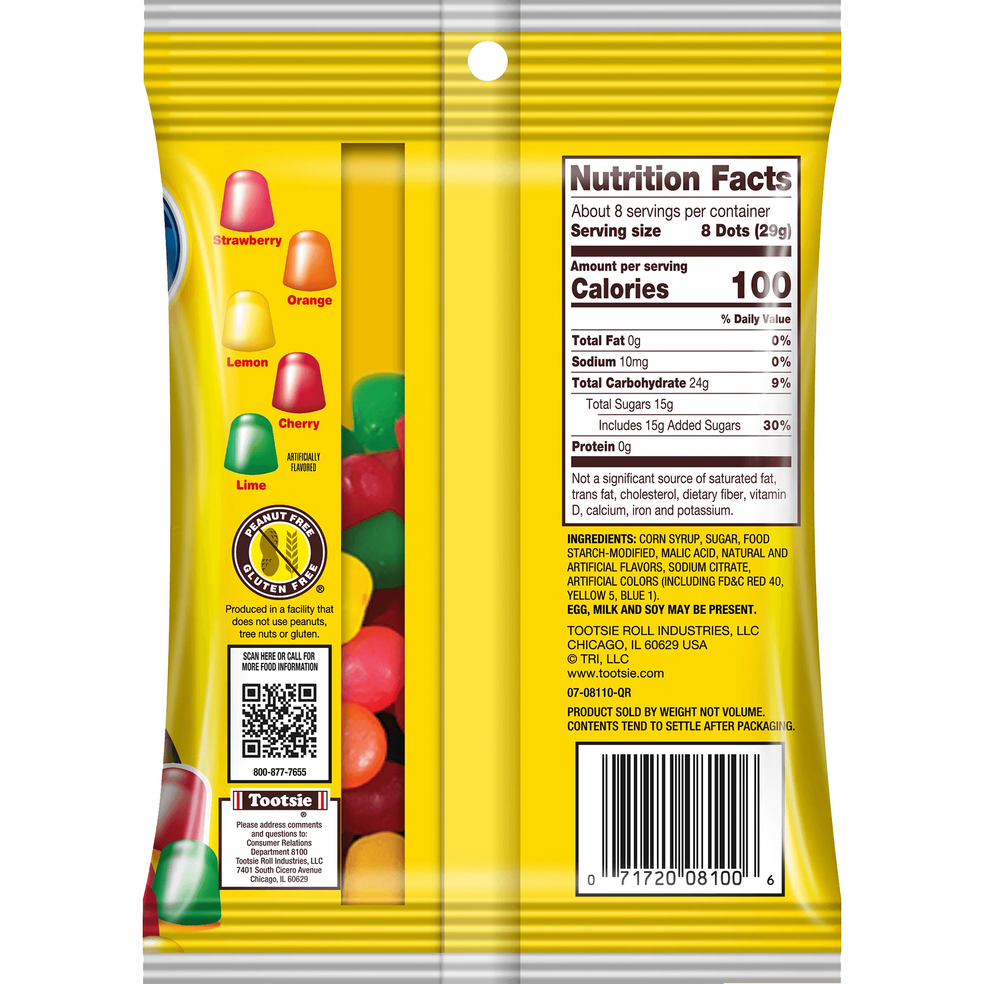 DOTS Assorted Fruit Gum Drops (8 oz. Bag)