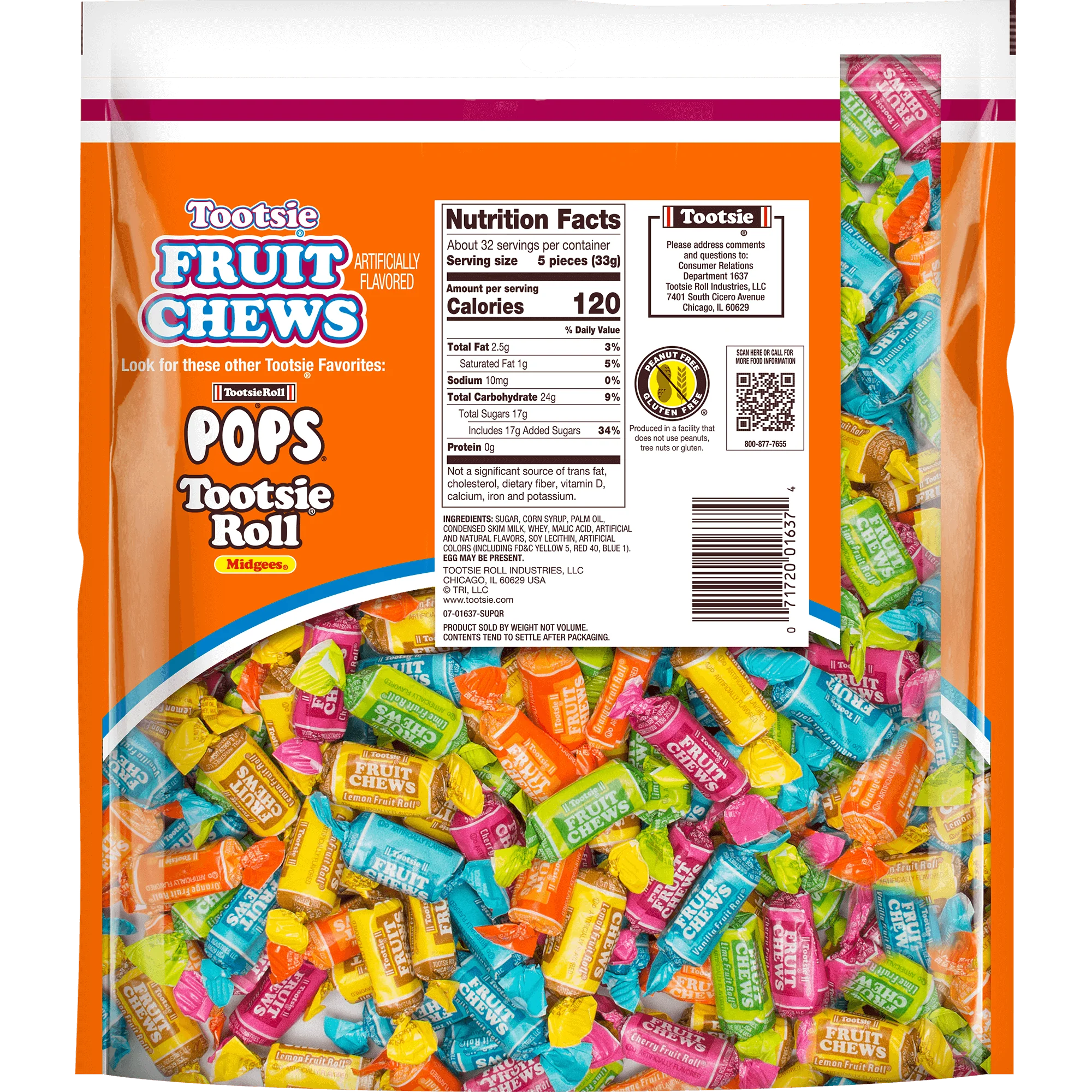Tootsie Fruit Chew Assorted Flavors (37 oz. \/ 150 ct. Bag)