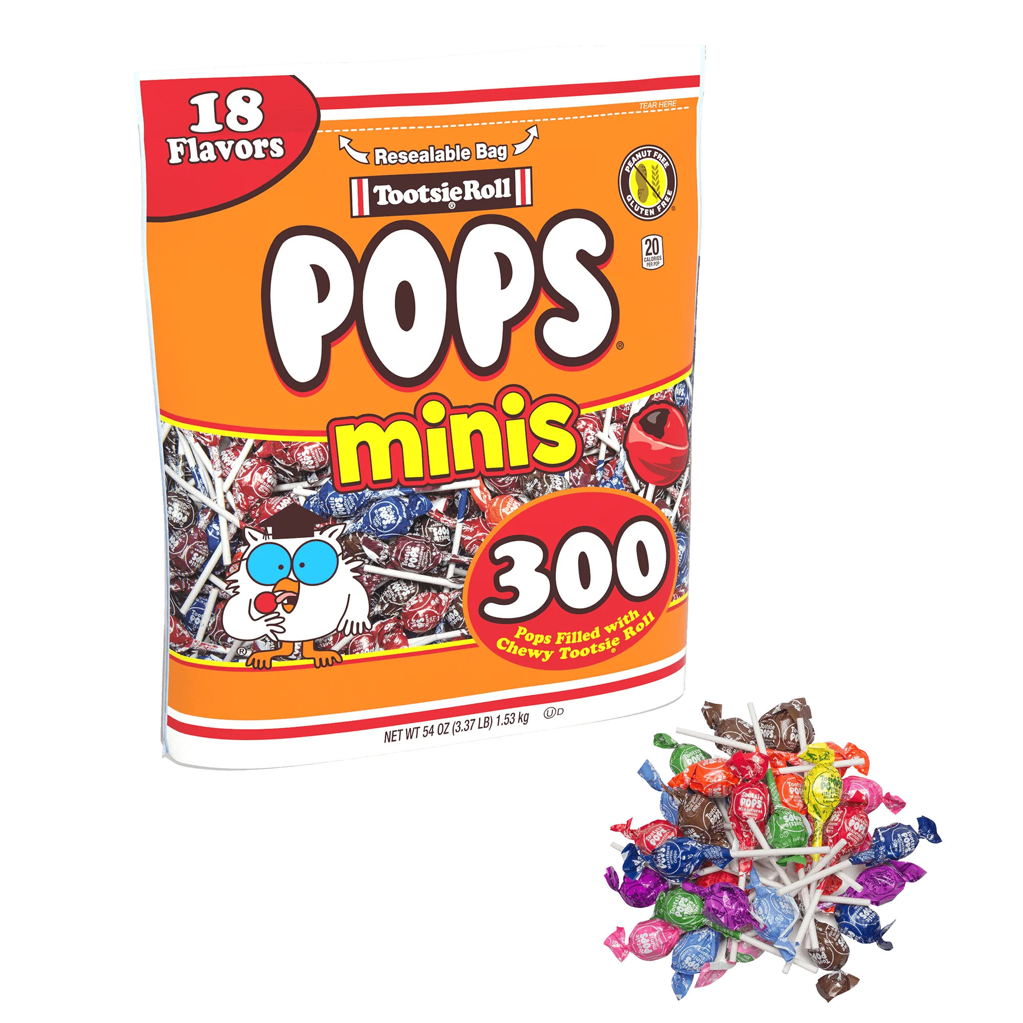 Tootsie Roll Pops Minis Assorted Flavors (54 oz. \/ 300 ct. Bag)