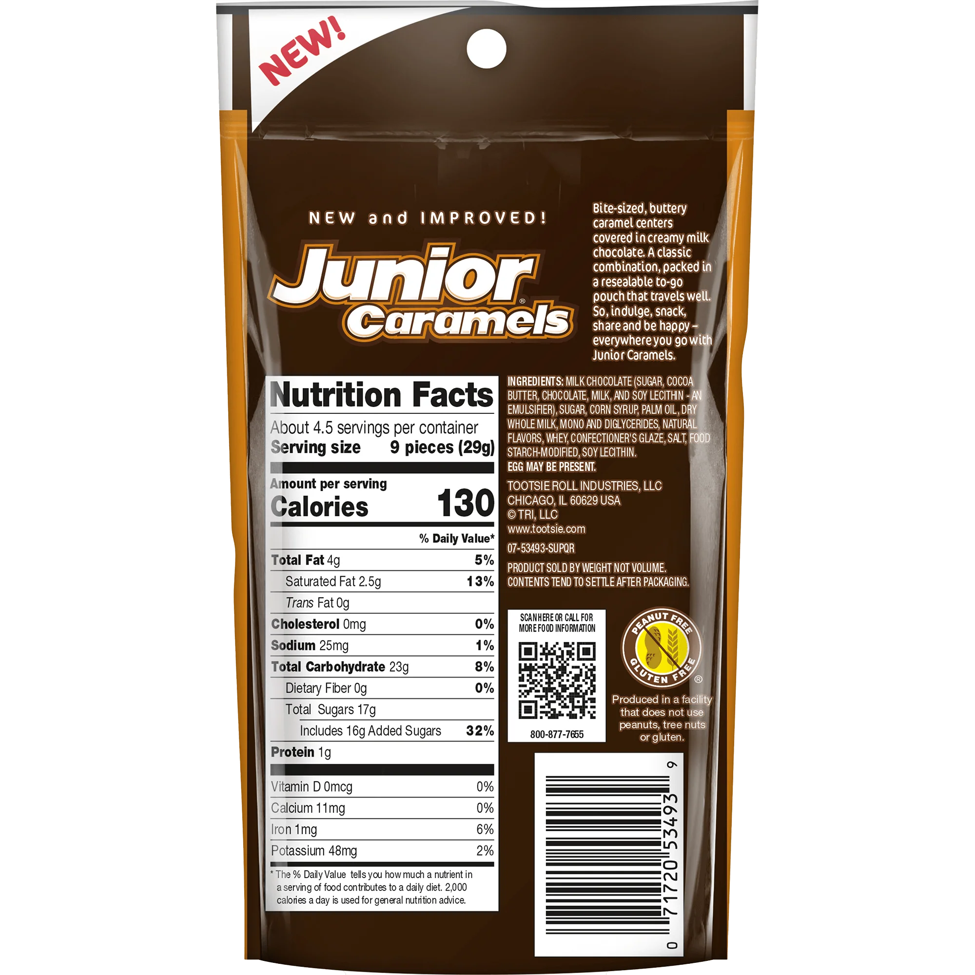 Junior Caramels Milk Chocolate (4.5 oz. Bag)