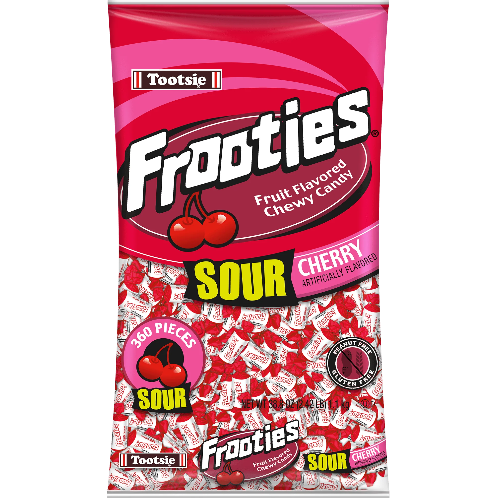 Frooties Sour Cherry Chewy Candy (38.8 oz. \/ 360 ct. Bag)