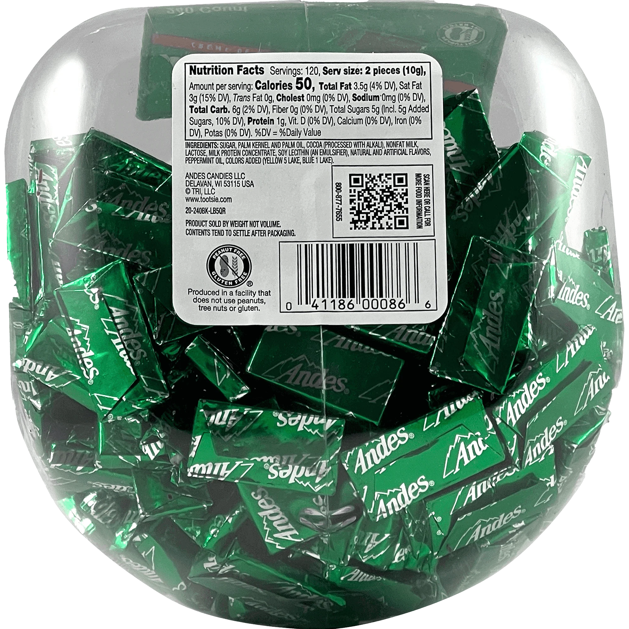 Andes Crème De Menthe Thins (40 oz. \/ 240 ct. Jar)