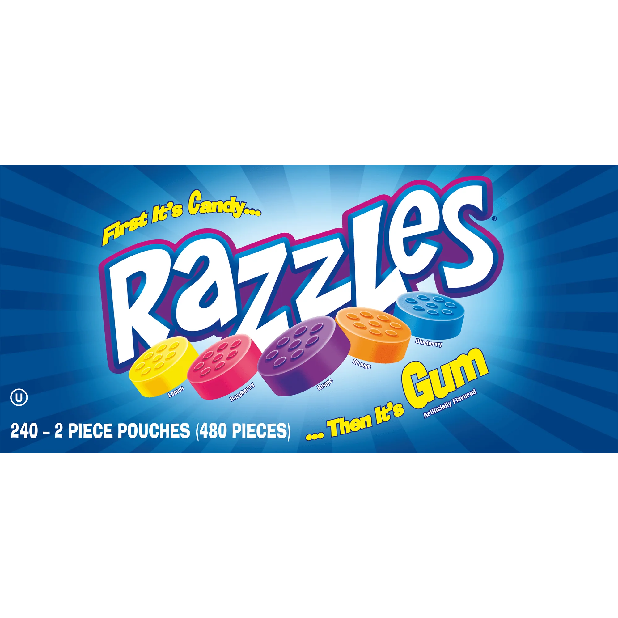 Razzles 2-Piece Fun Size Packs (25.6 oz. \/ 240 ct. Bag)