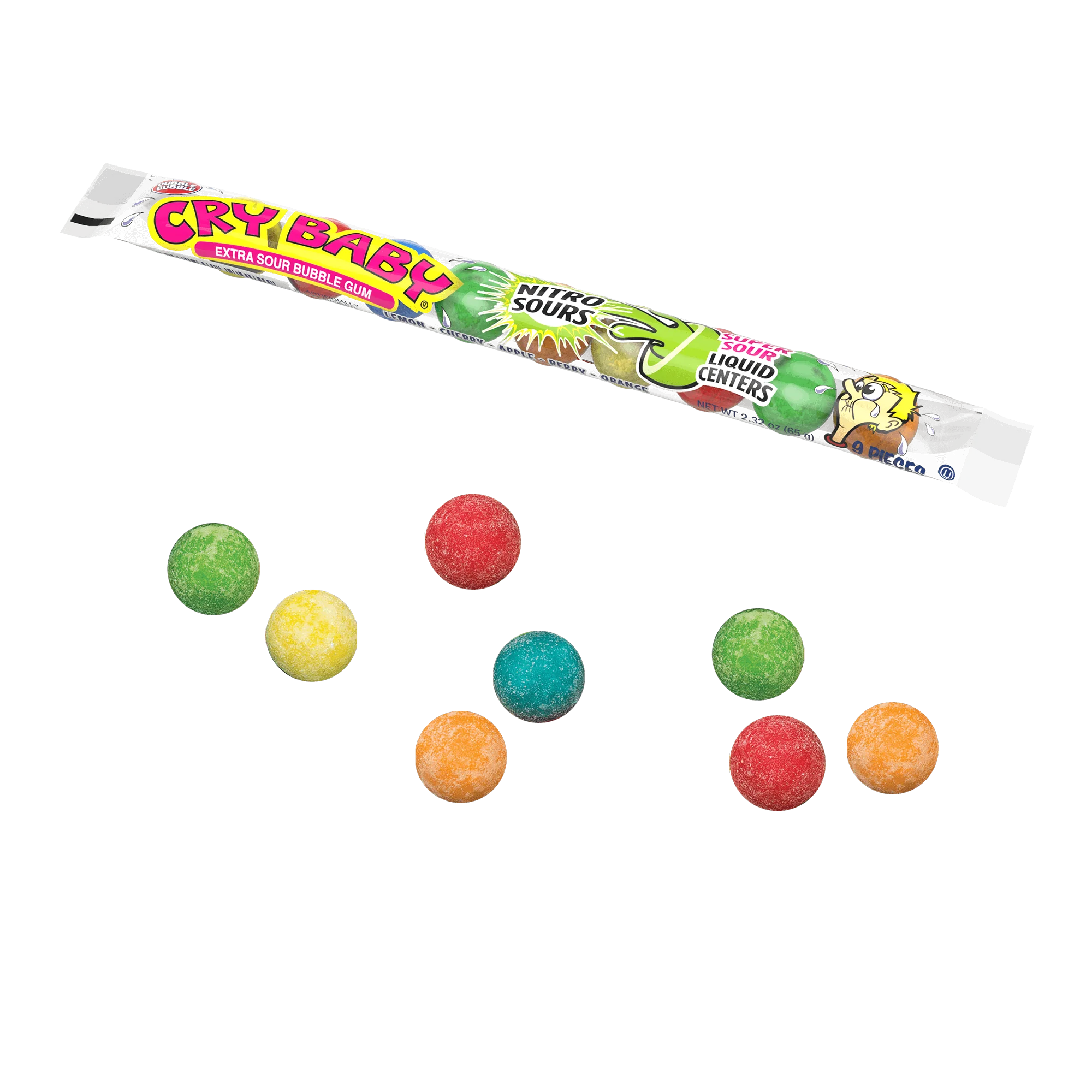 Cry Baby Nitro Assorted Sours (2.32 oz. \/ 9 ct. Tube)