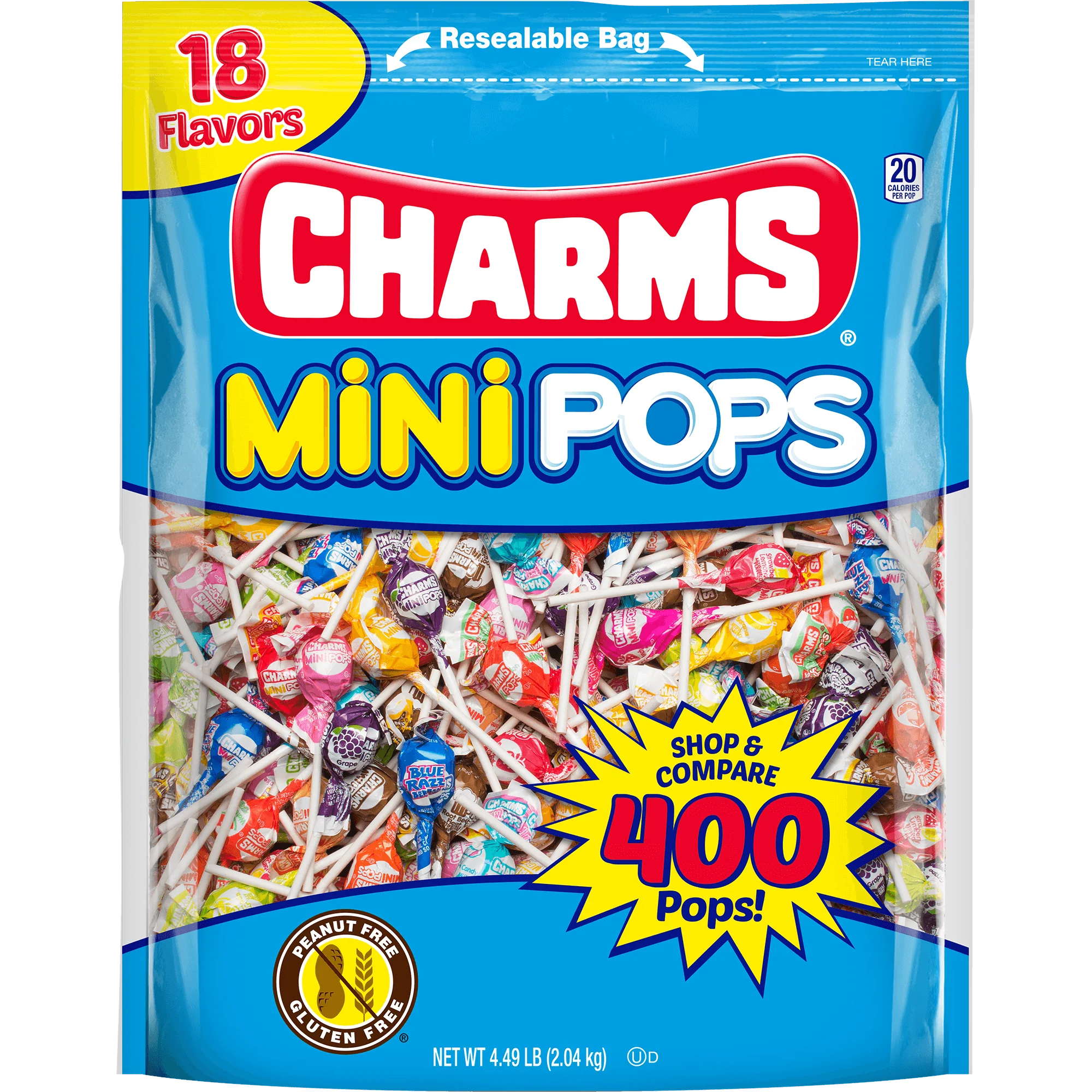 Charms Assorted Mini Pops (71.84 oz. \/ 400 ct. Bag)