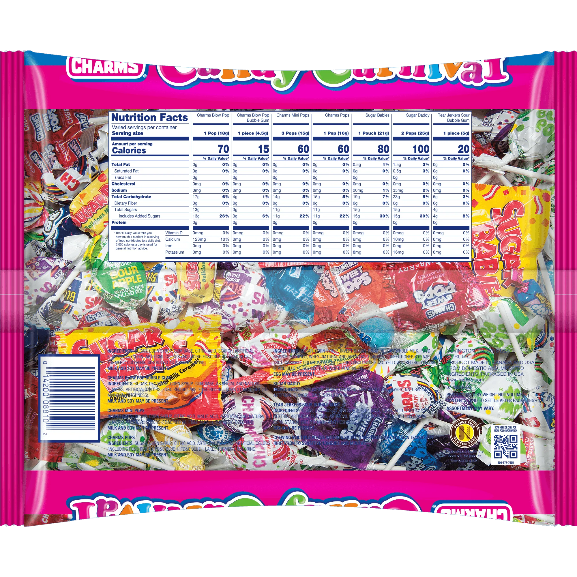 Charms Candy Carnival Assorted Candies Fun Size (44 oz. Bag)