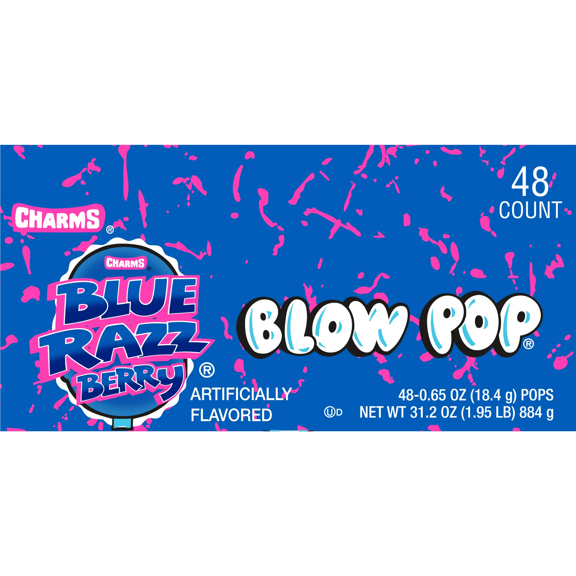 Charms Blow Pop Blue Razz Berry (48 ct. Box)