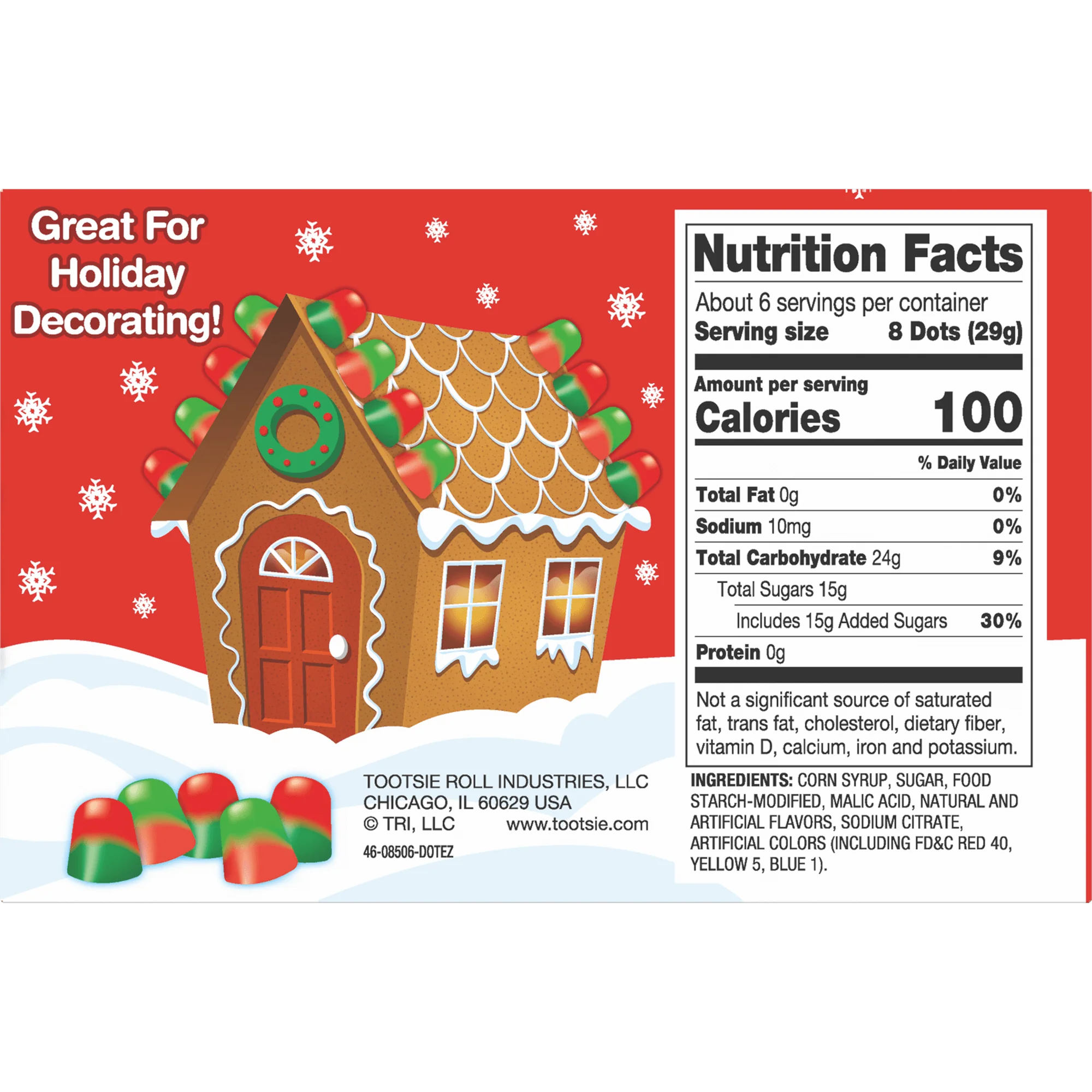 DOTS Assorted Holiday Gum Drops (6.5 oz. Box)