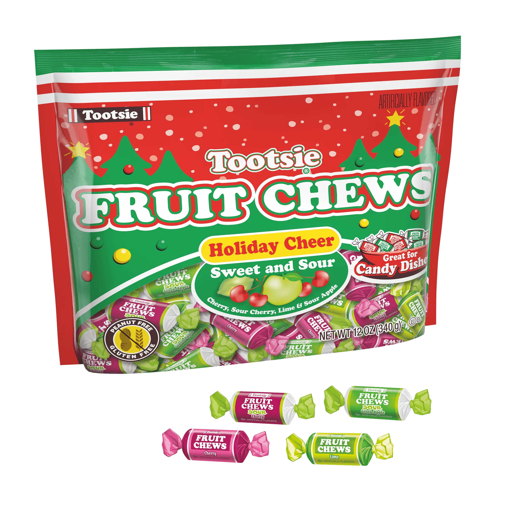 Tootsie Fruit Chews Assorted Holiday Cheer (12 oz. Bag)
