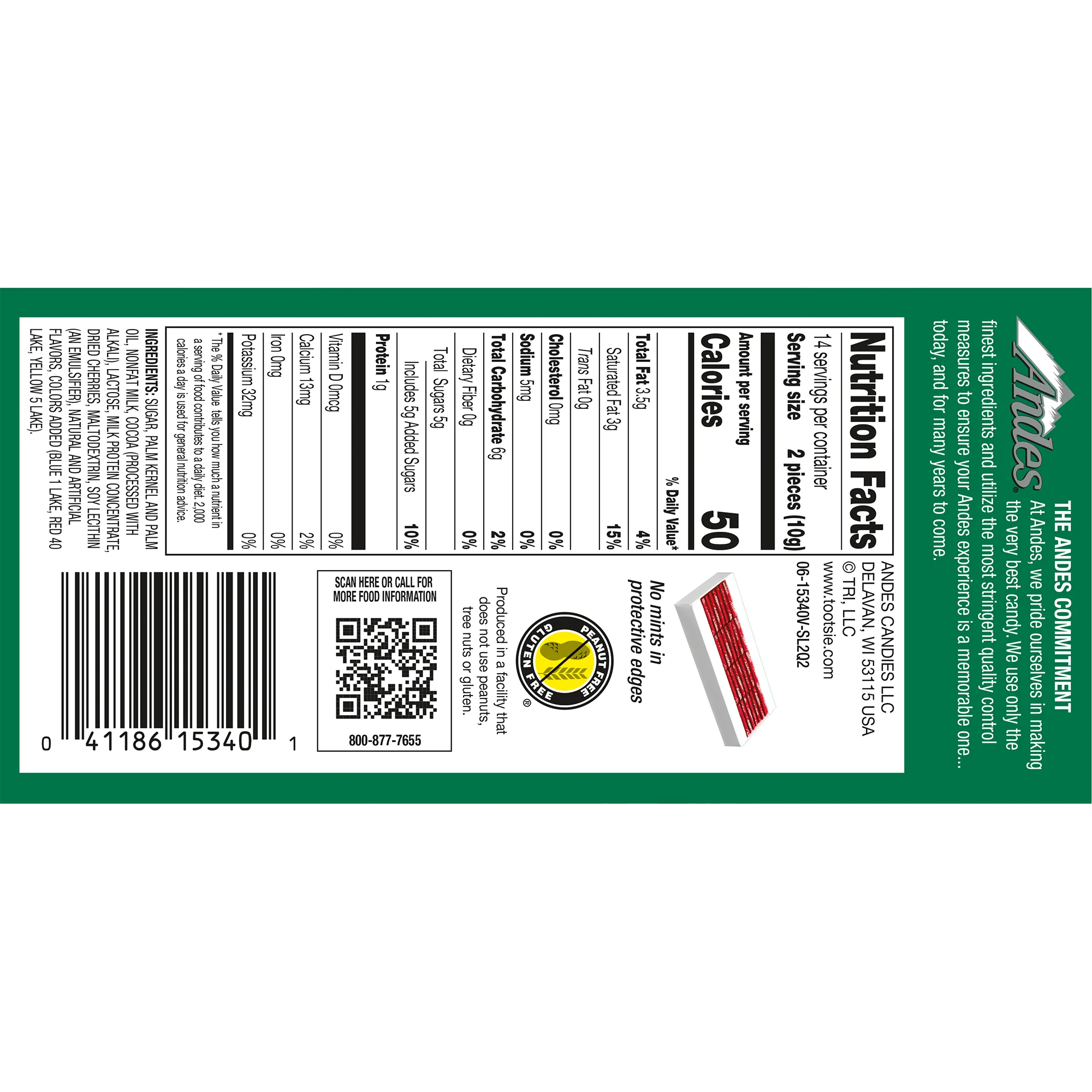 Andes Valentines Cherry Jubilee Thins (4.67 oz. Box)