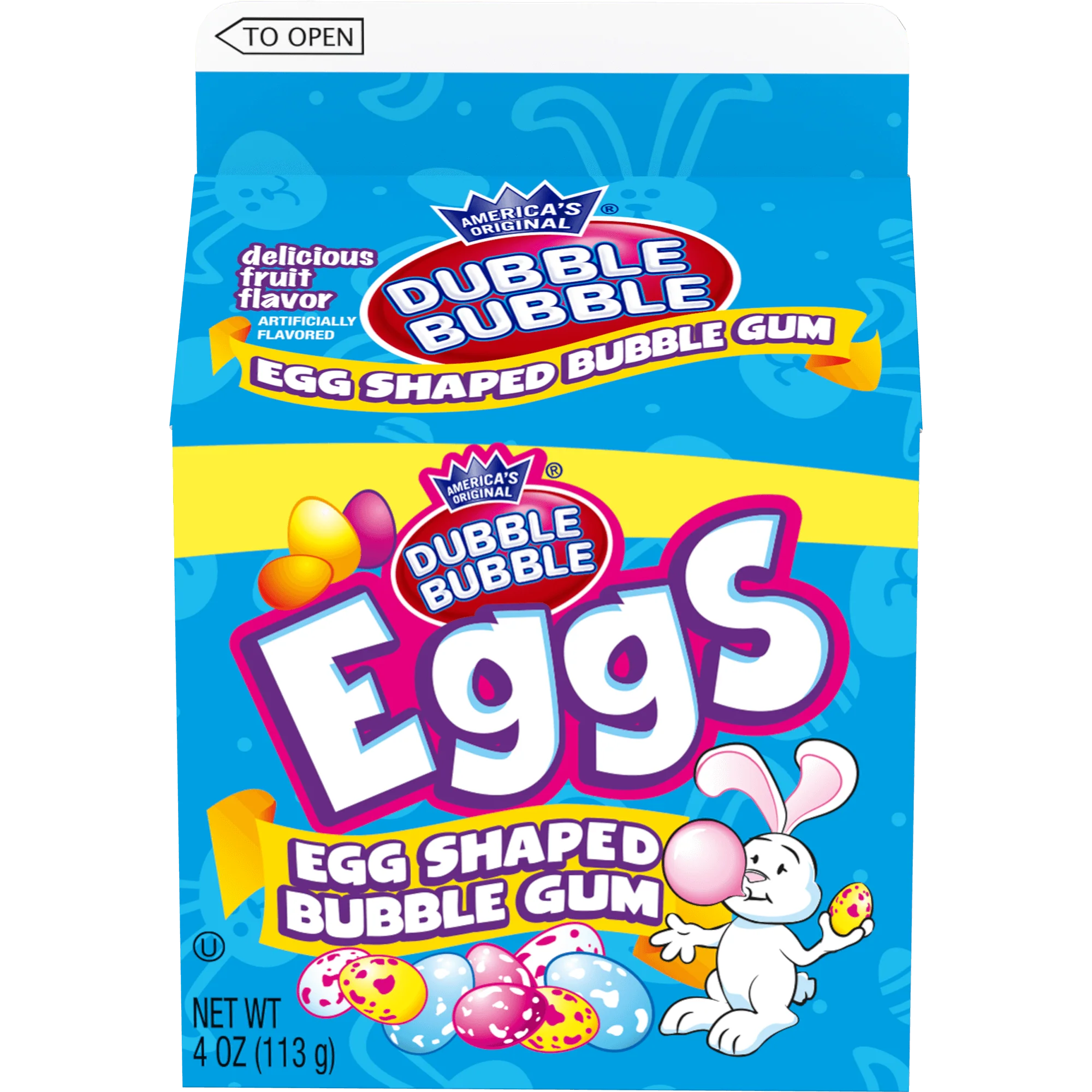 Dubble Bubble Easter Egg Shaped Bubble Gum Milk Carton (4 oz. Carton)