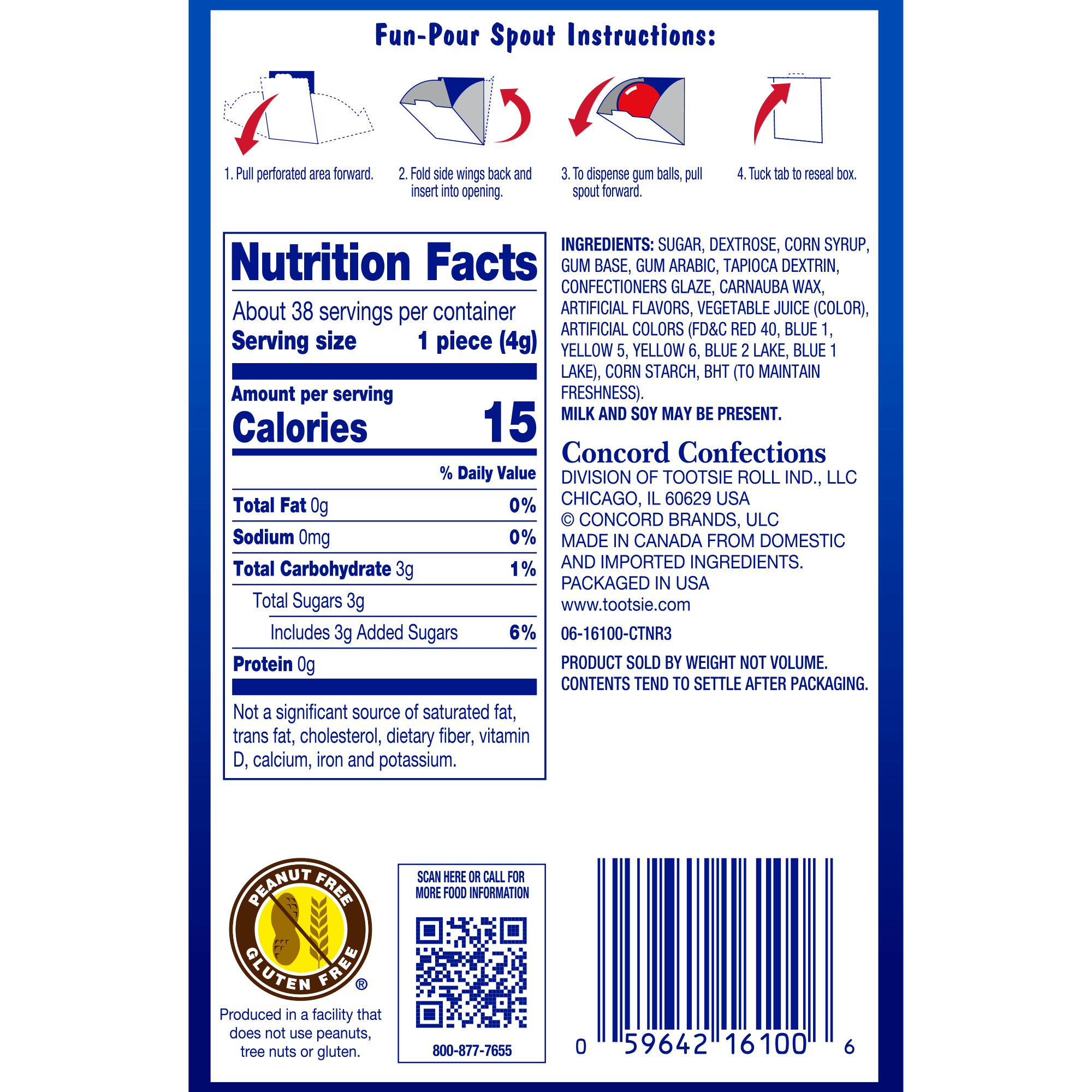 Dubble Bubble Assorted Fruit Flavors Gumball Machine Box (5.24 oz. Box)