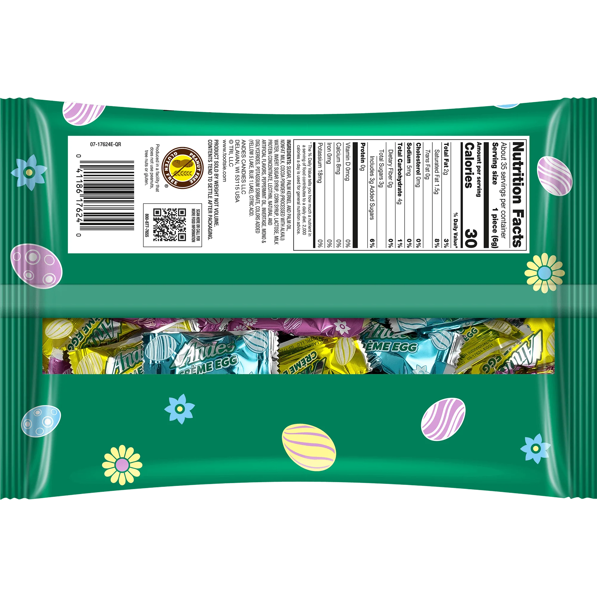 Andes Crème de Menthe Filled Easter Eggs (7.79 oz. Bag)