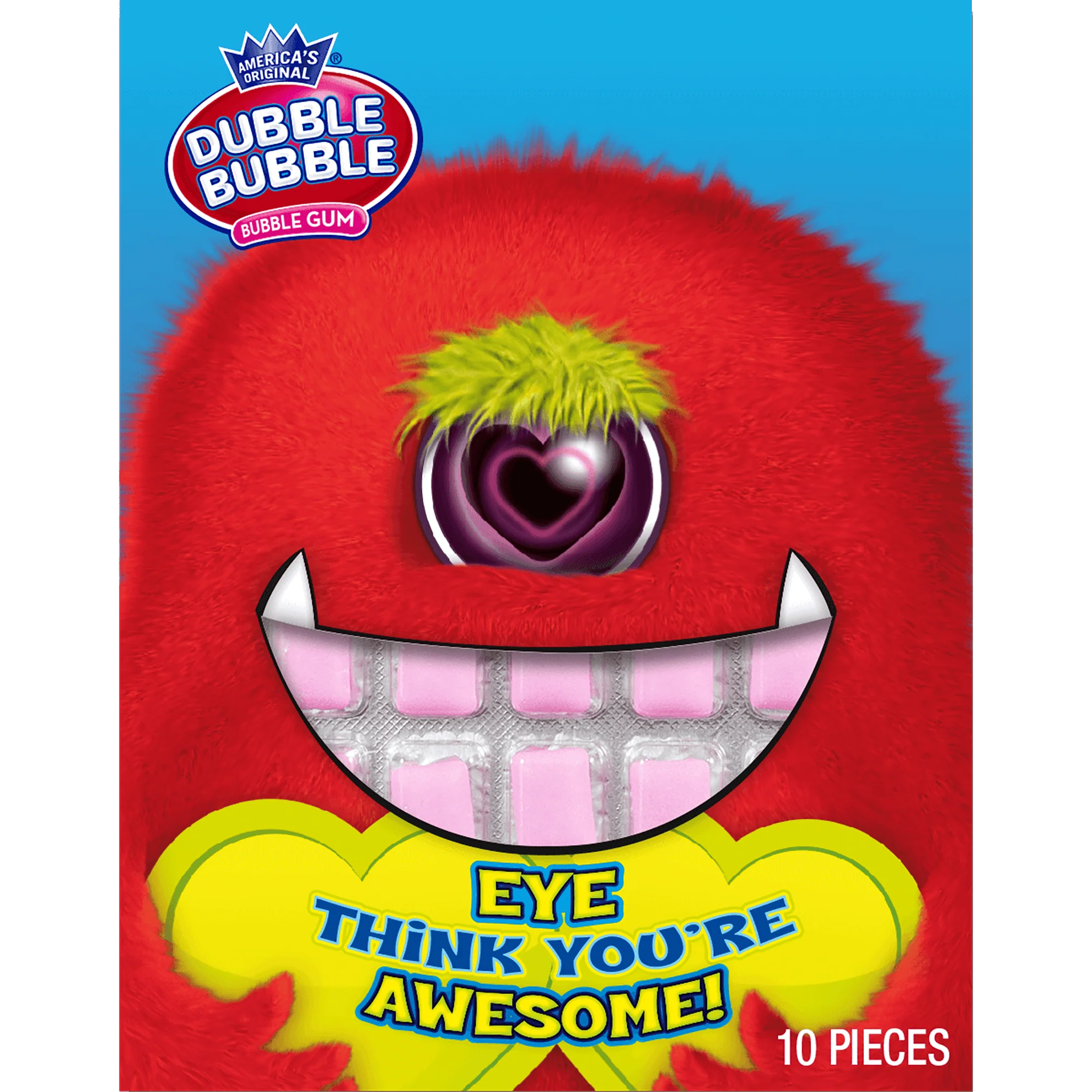 Double Bubble Monster Valentine Cards (1 oz. / 10 ct. Box) 4 Double Bubble Monster Valentine Cards (1 oz. \/ 10 ct. Box)