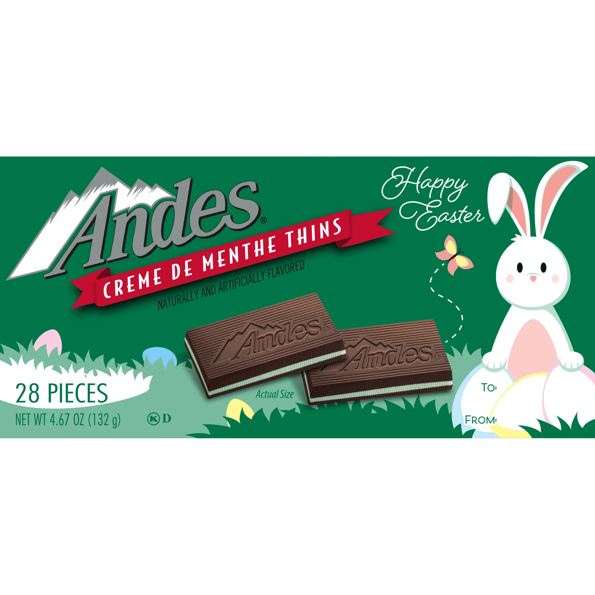 Andes Crème de Menthe Thins Easter Gift Card Sleeve (4.67 oz. Box)