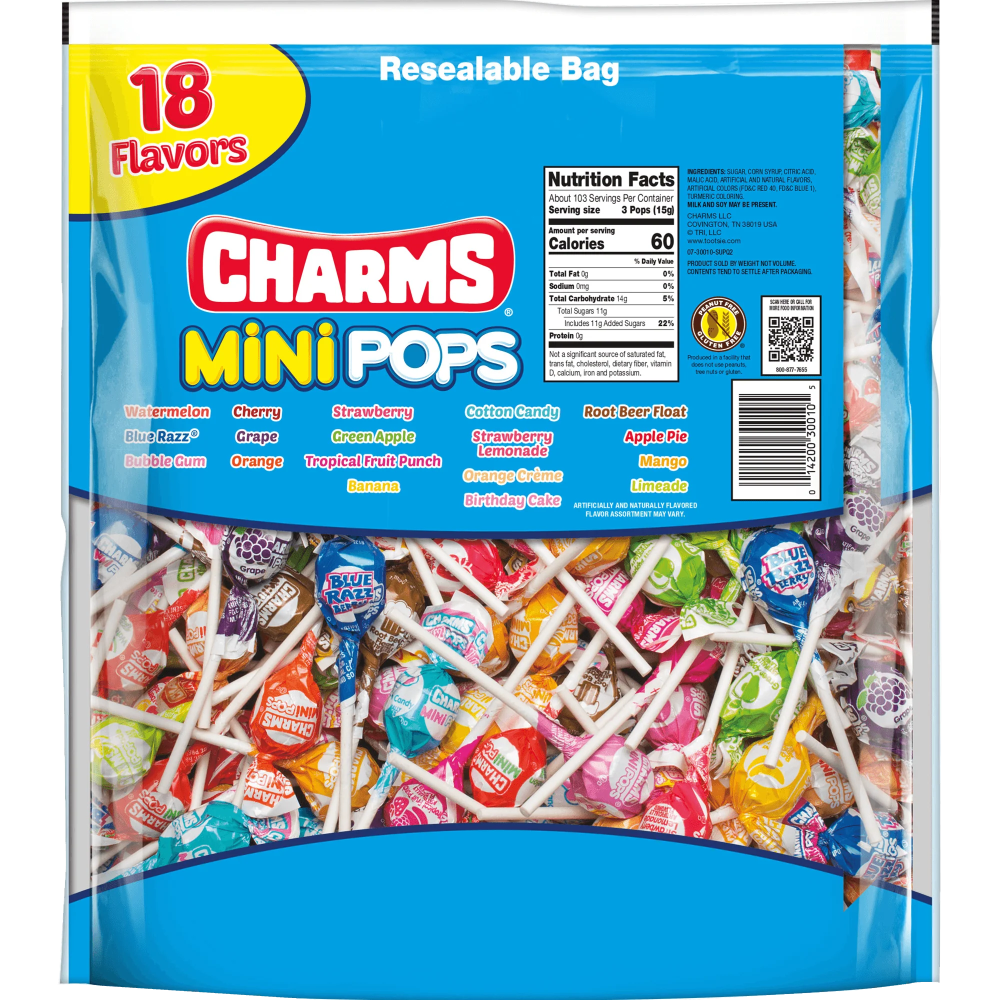 Charms Assorted Mini Pops (55.58 oz. \/ 300 ct.)