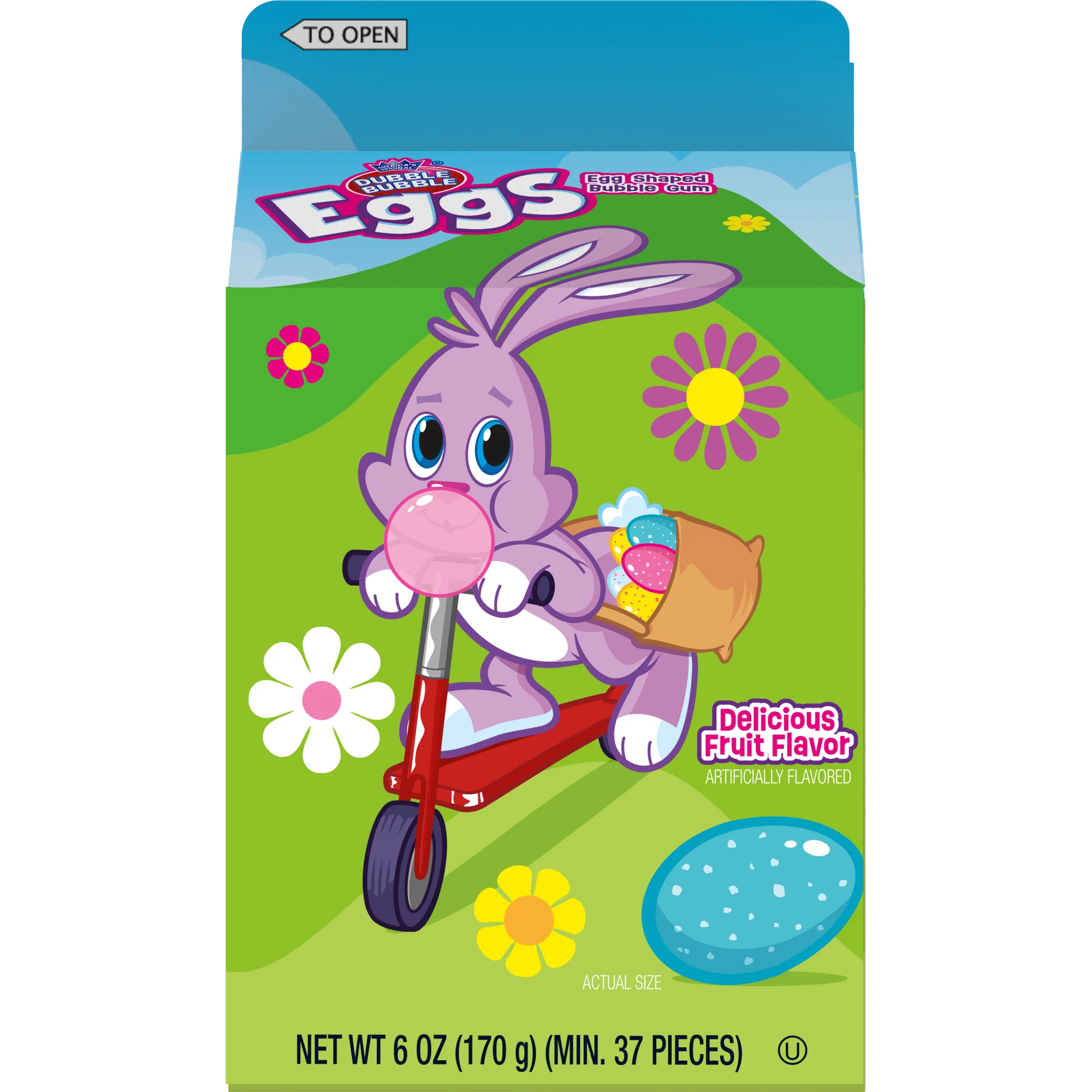 Dubble Bubble Easter Bubble Gum Eggs (6 oz. Milk Carton)