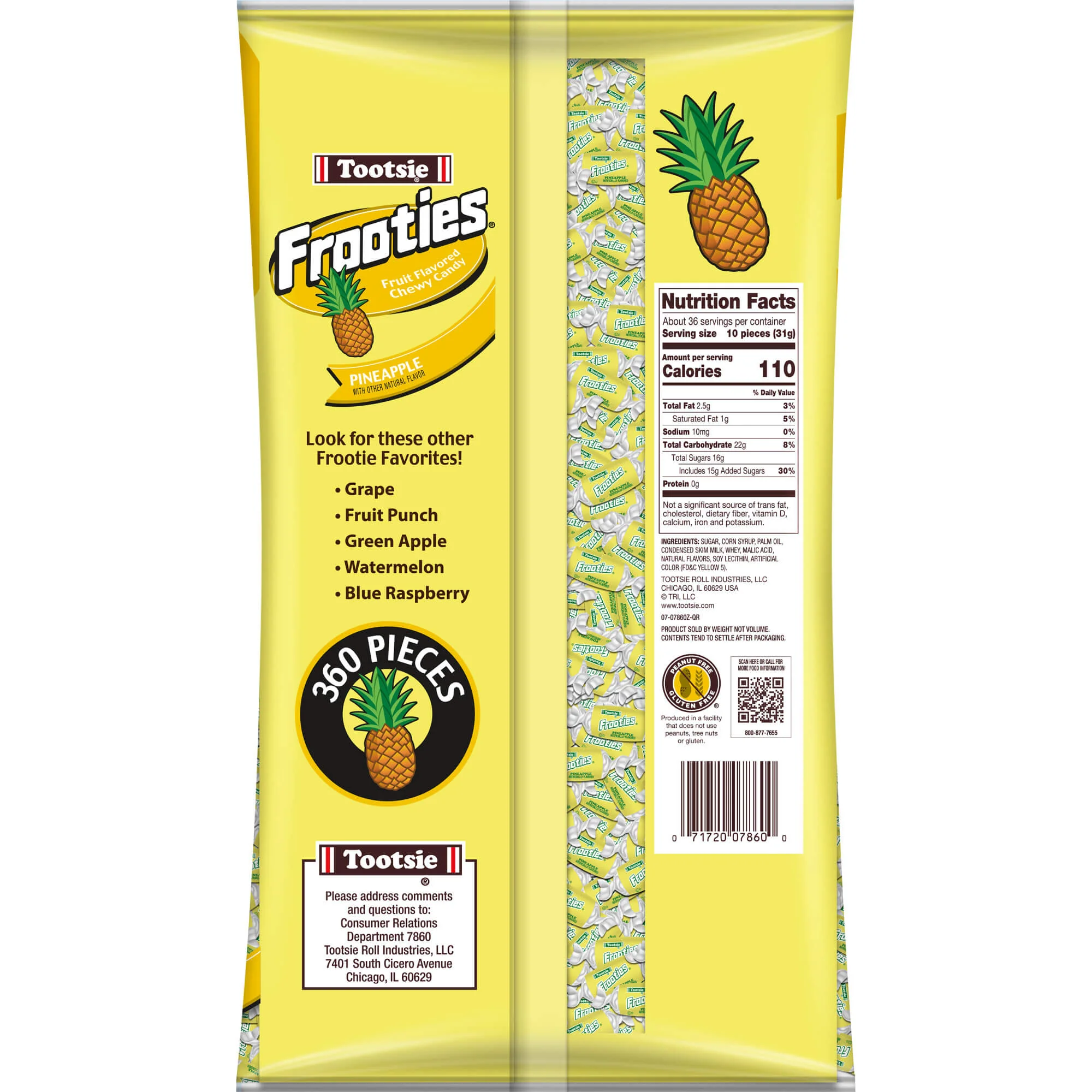 Frooties Pineapple Chewy Candy (38.8 oz. Bag)