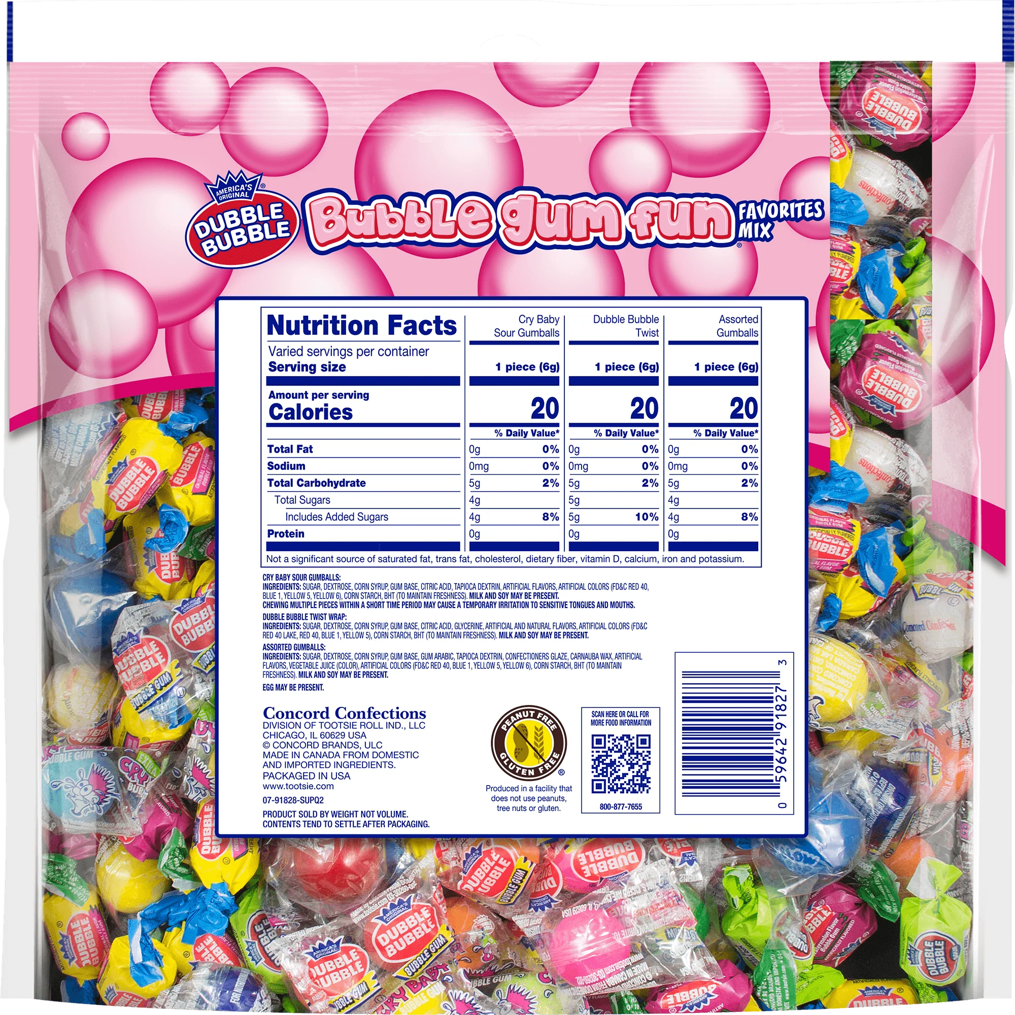 Dubble Bubble Assorted Bubble Gum Fun (27 oz. Pouch)