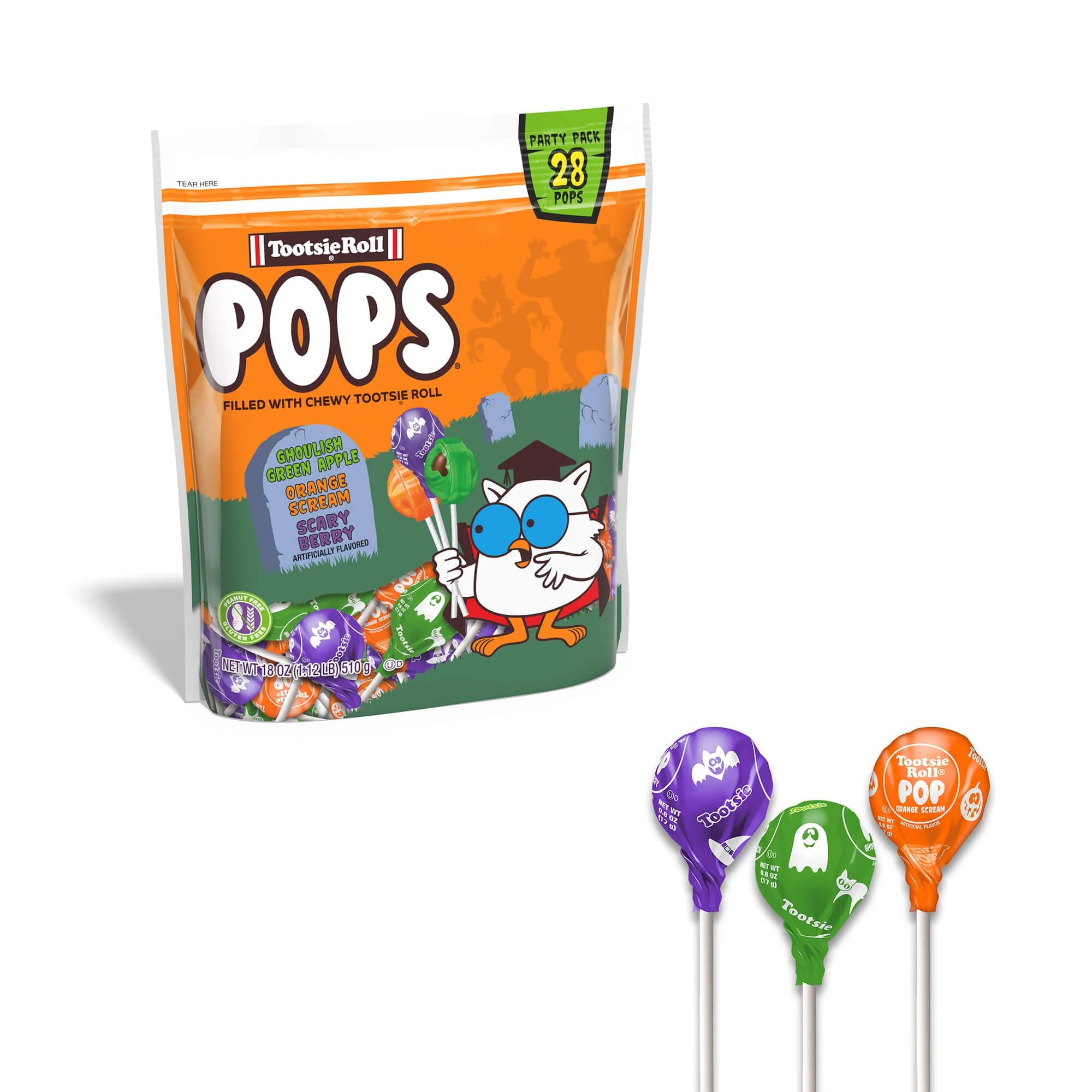 Tootsie Pops Halloween Lollipops in Assorted Flavors (18 oz. Bag)