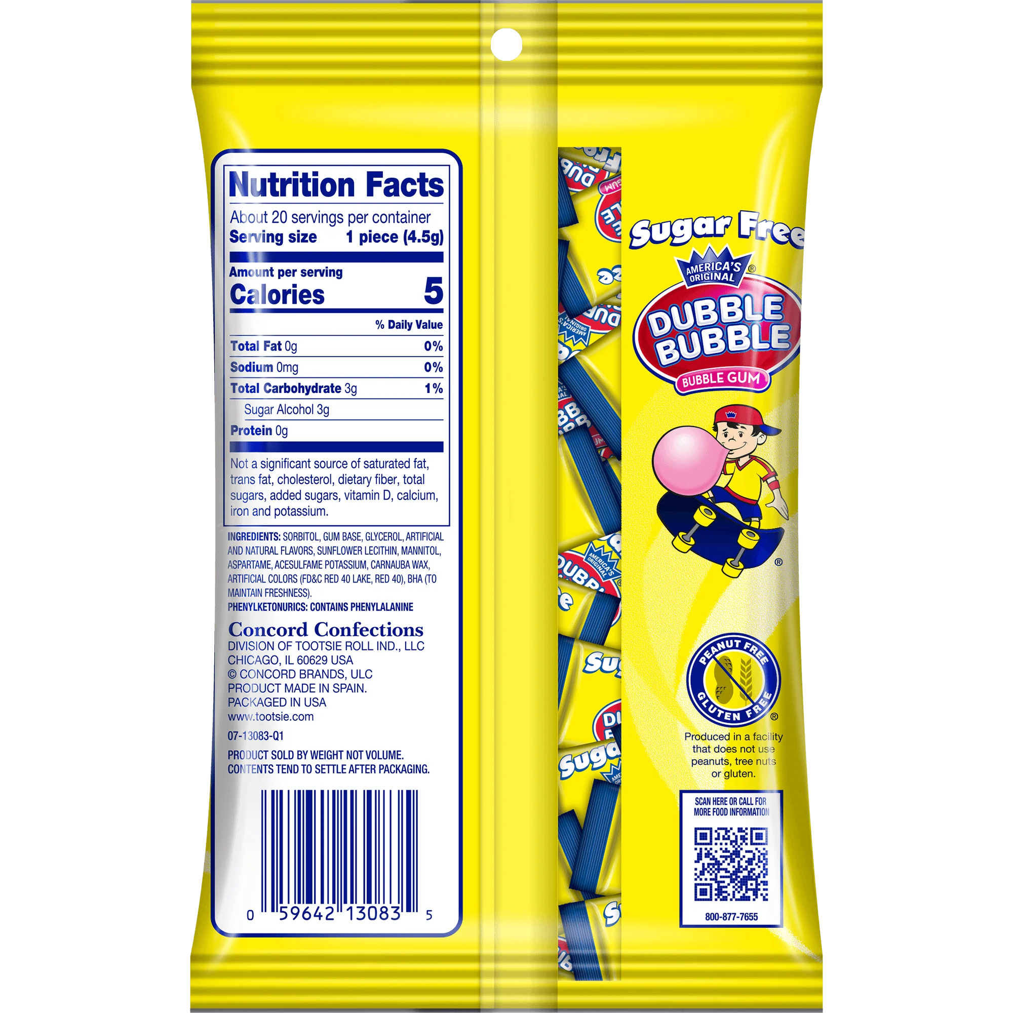 Dubble Bubble Sugar Free Original Twist (3.25 oz. Bag)